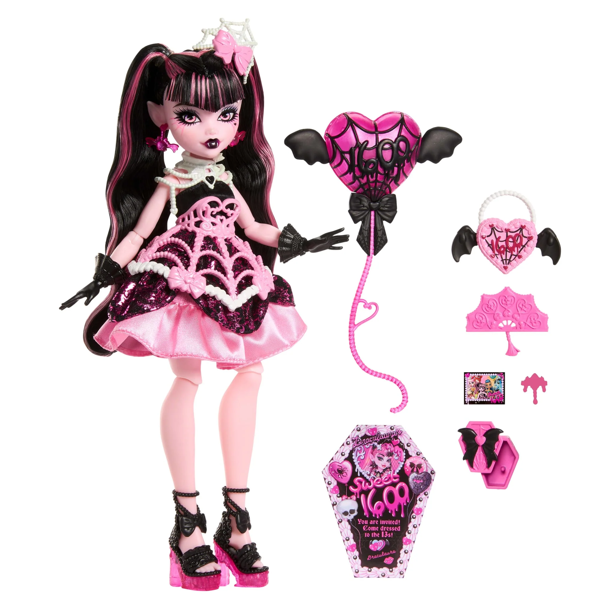 Poupées Monster High Anniversaire Sang-Sationnel Dans des Robes de Fête Avec des Accessoires Comme des Ballons et des Cadeaux - Image 3