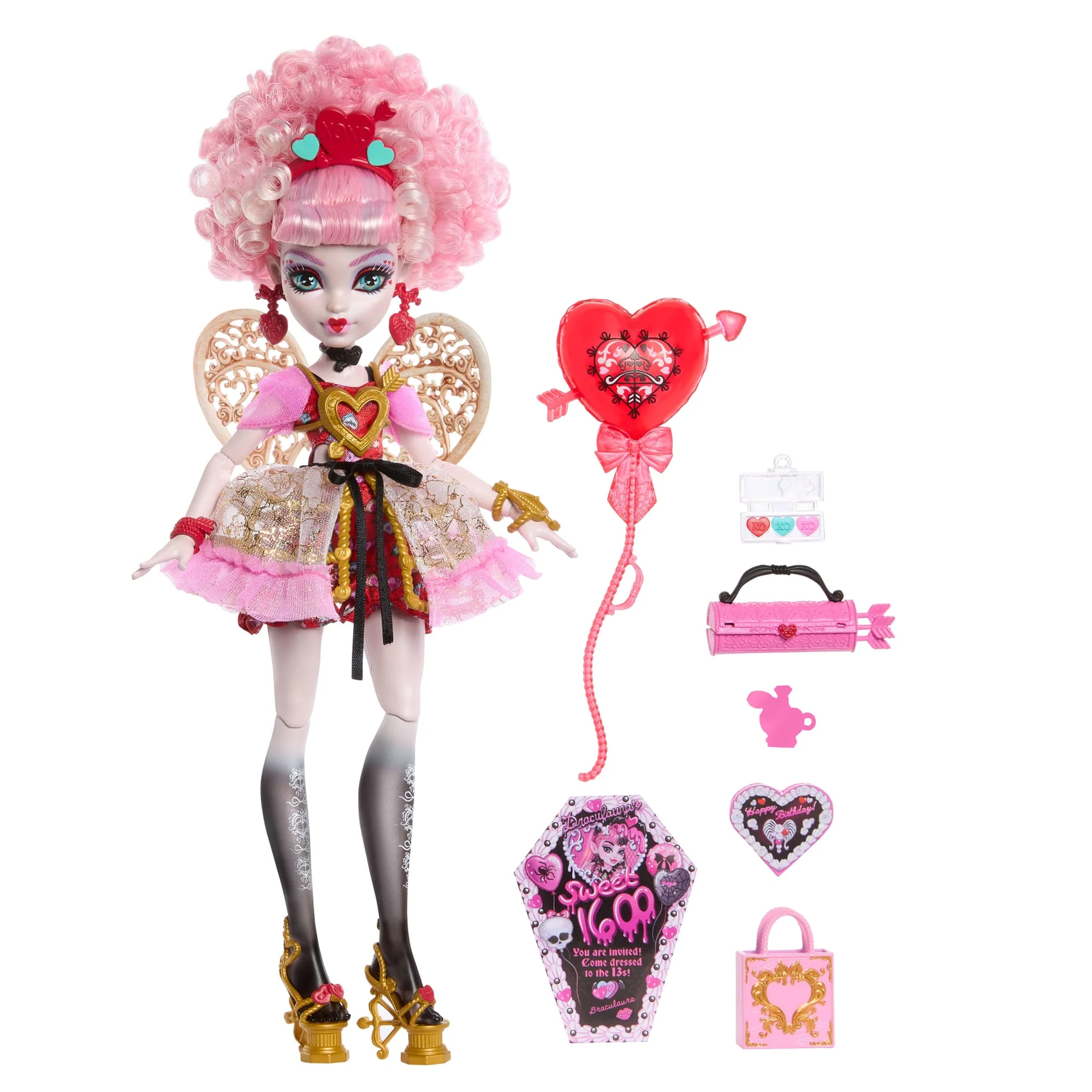 Poupées Monster High Anniversaire Sang-Sationnel Dans des Robes de Fête Avec des Accessoires Comme des Ballons et des Cadeaux - Image 4