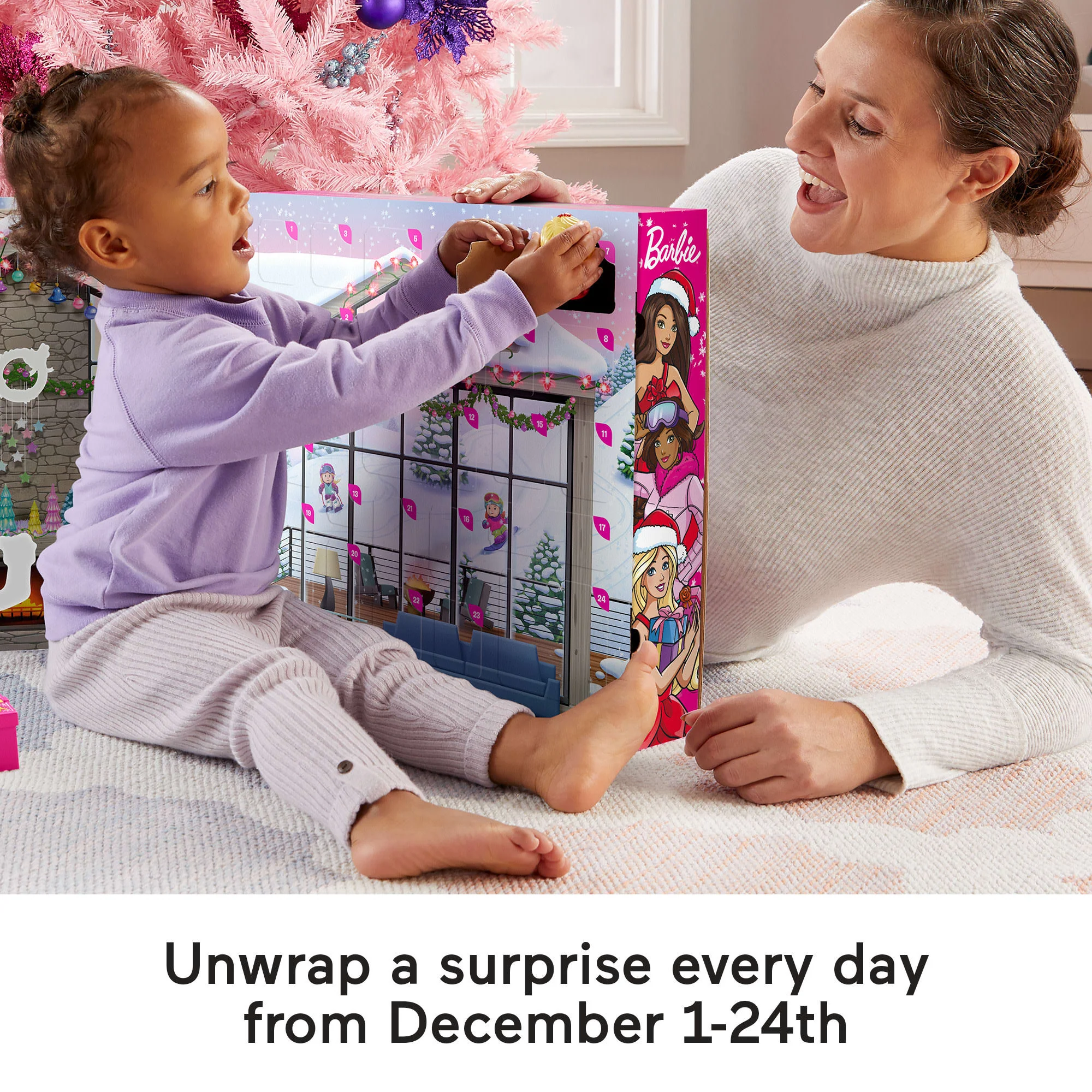 Fisher-Price Little People Barbie Advent Calendar Playset, Christmas Gift For Toddlers, 24 Toys - Image 3