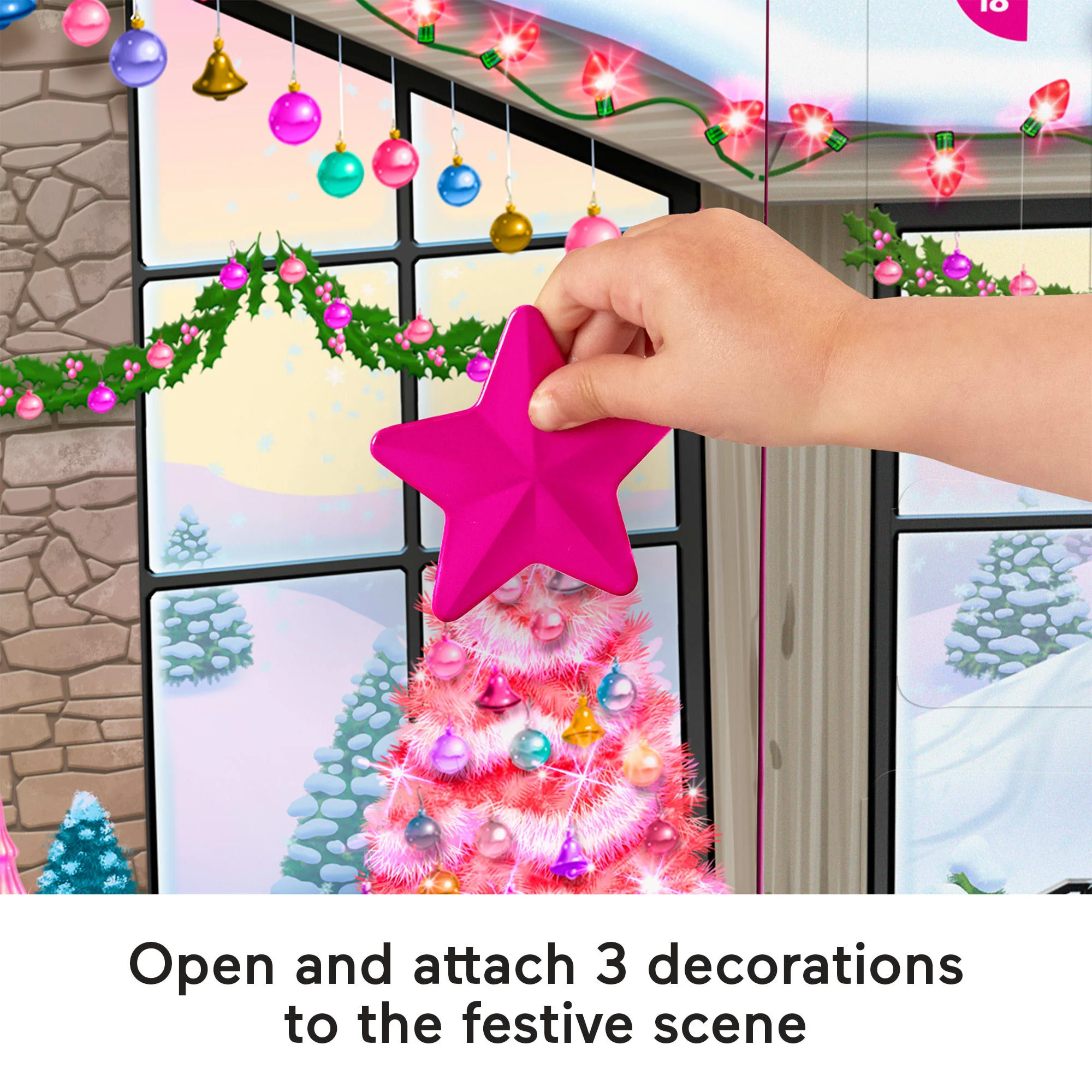 Fisher-Price Little People Barbie Advent Calendar Playset, Christmas Gift For Toddlers, 24 Toys - Image 4