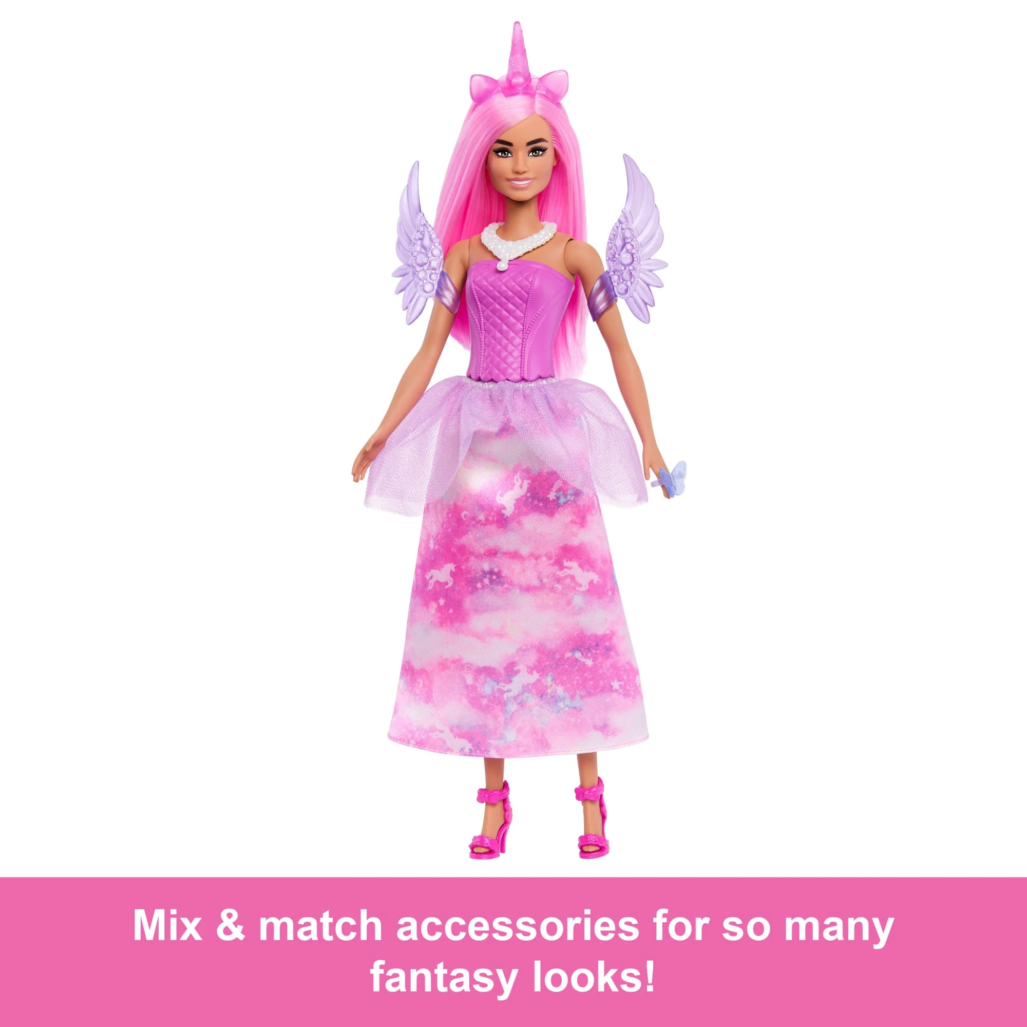 Barbie Advent Calendar With Fashion Doll & 24 Surprise Toy Accessories including Unicorn & Pets - Image 2