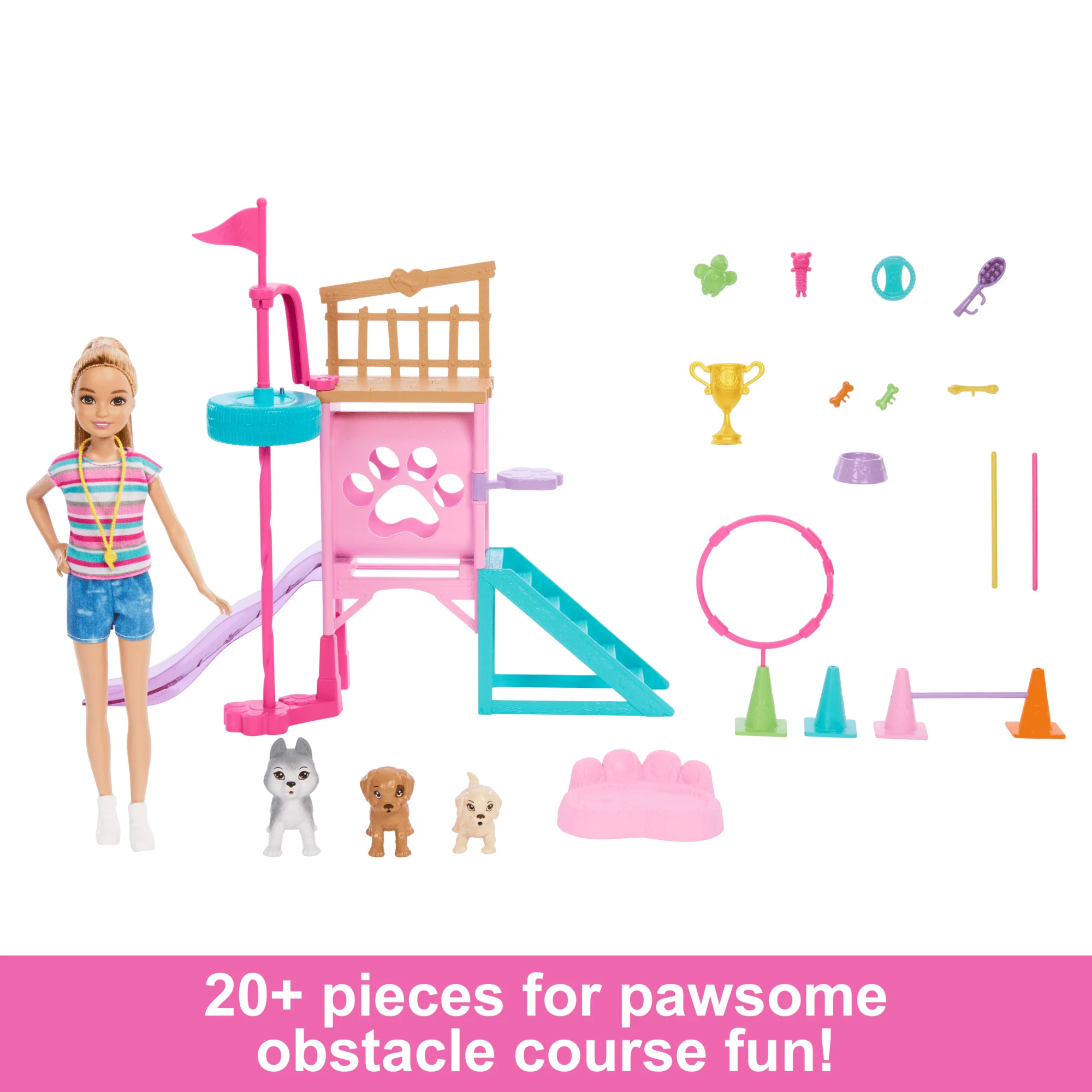 Barbie And Stacie To The Rescue Puppy Playground Playset With Doll, 3 Pet Dog Figures & Accessories - Image 5