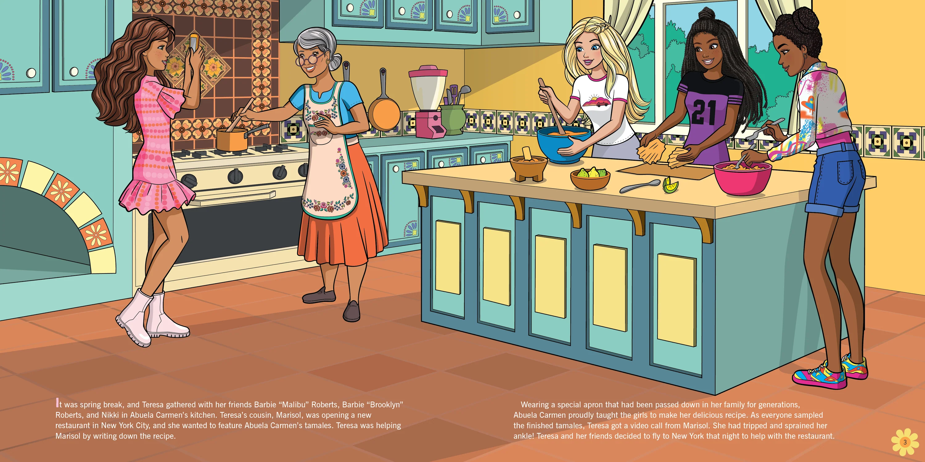 Barbie And Teresea: Recipe For Friendship Paperback Book For Kids With 2 Sticker Sheets - Image 3