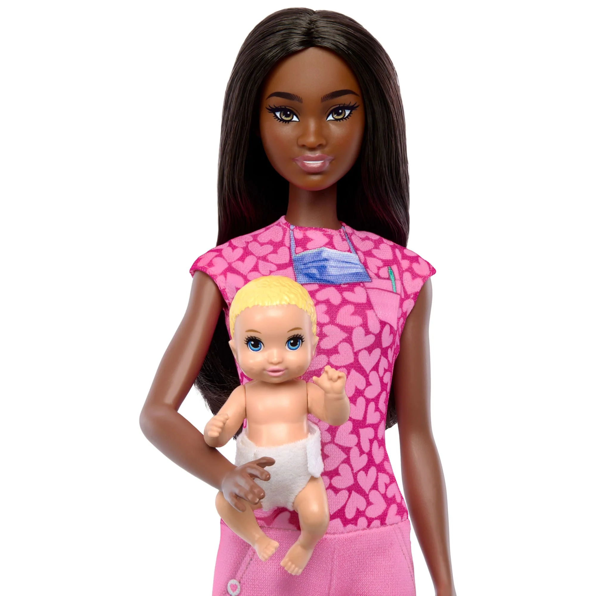 Barbie Baby Doctor Doll With Brunette Fashion Doll, 1 Baby Doll, Furniture & Accessories - Image 3