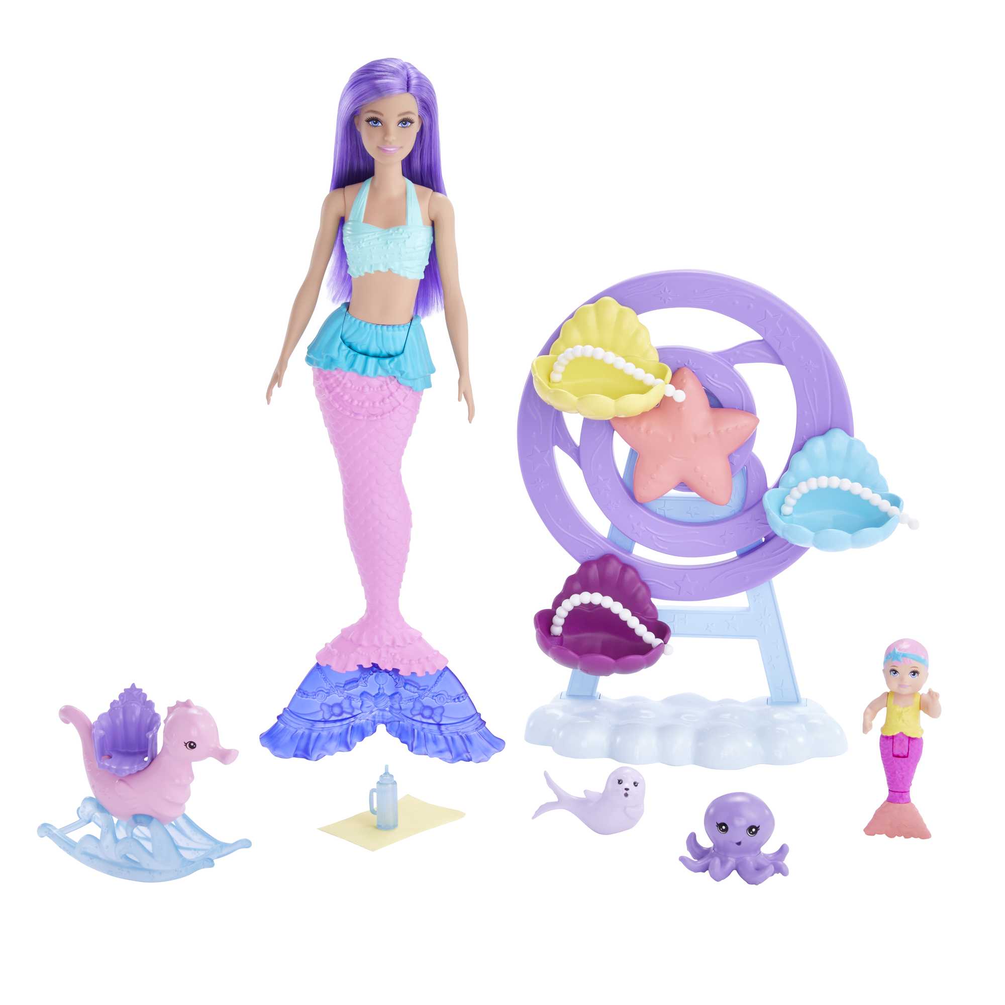Barbie-Babysitting Au Fond de L’Océan-Coffret Poupée et 3 Bébés - Image 5