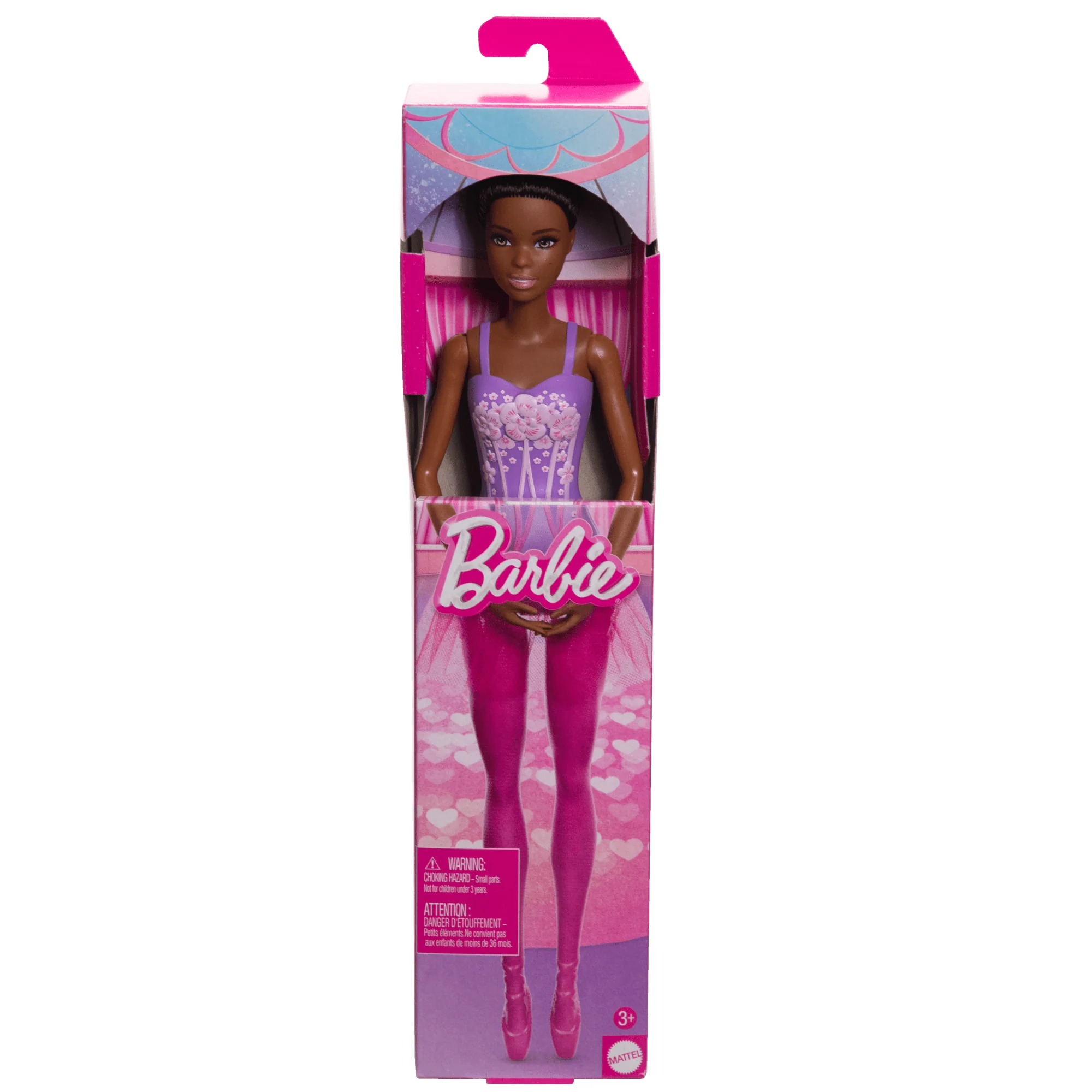Barbie Ballerina Doll, Brunette Fashion Doll Wearing Purple Removable Tutu - Image 6