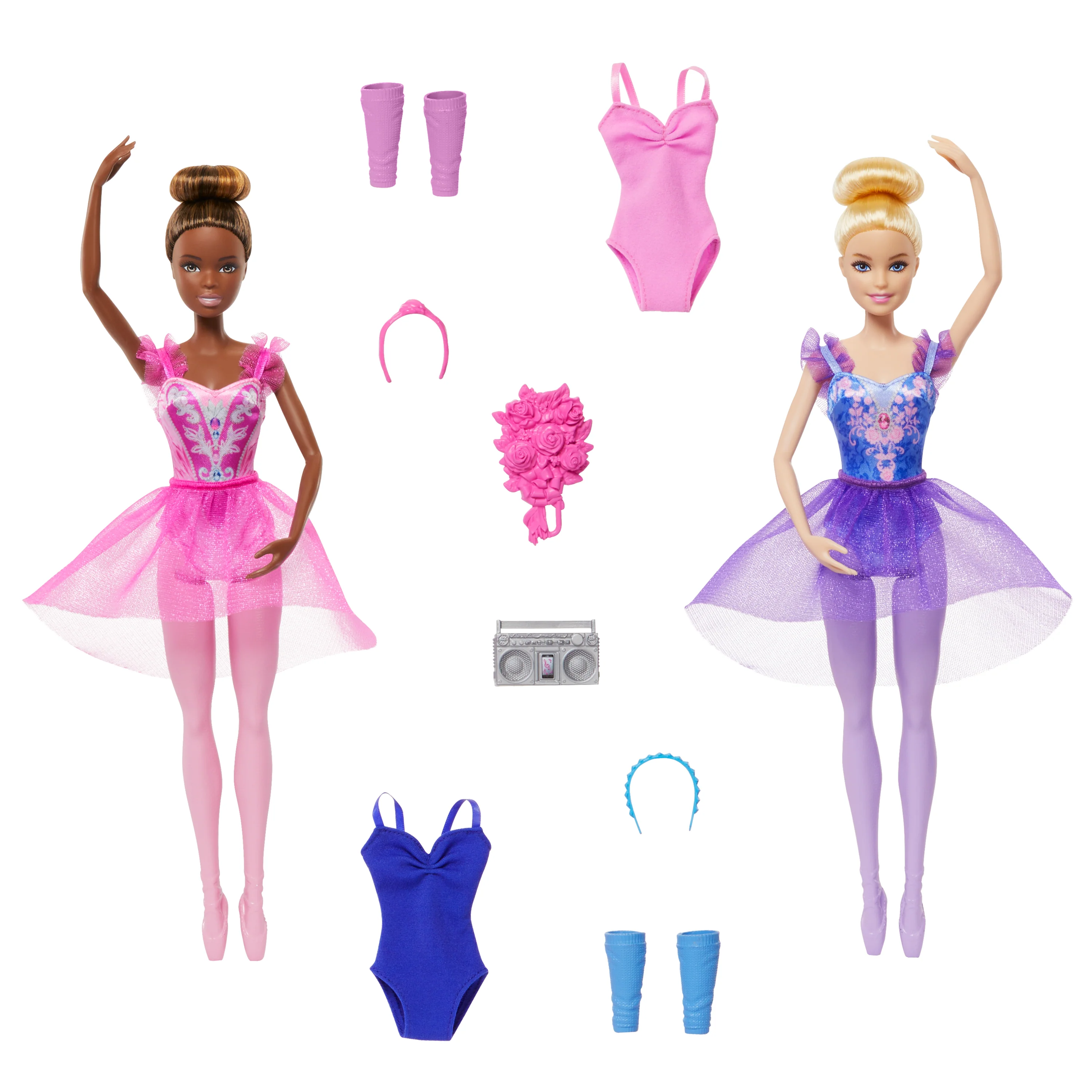 Barbie Ballet Room Set With 2 Ballerina Fashion Dolls, Extra Look & Dance Accessories - Image 2