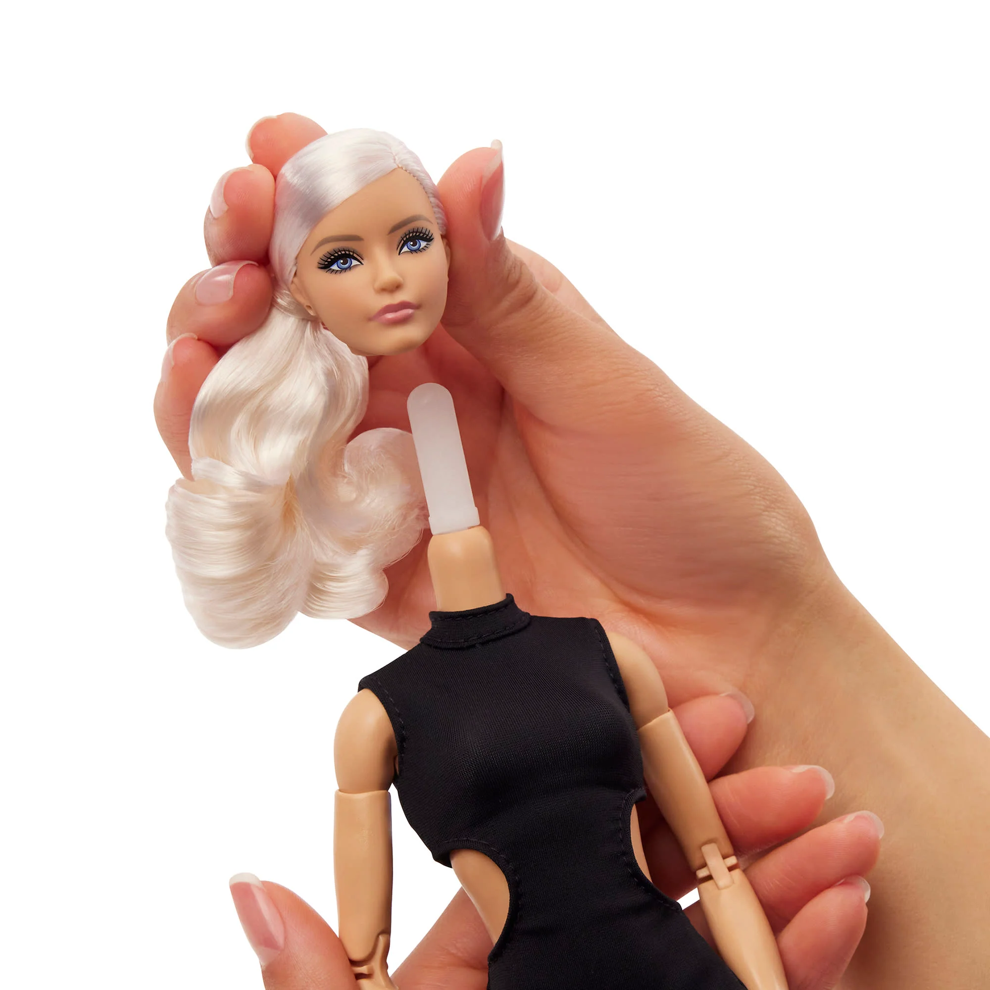 Barbie Basics Collectible Doll, Model 02 With Blonde Hair in Black Dress & Gladiator Boots - Image 6