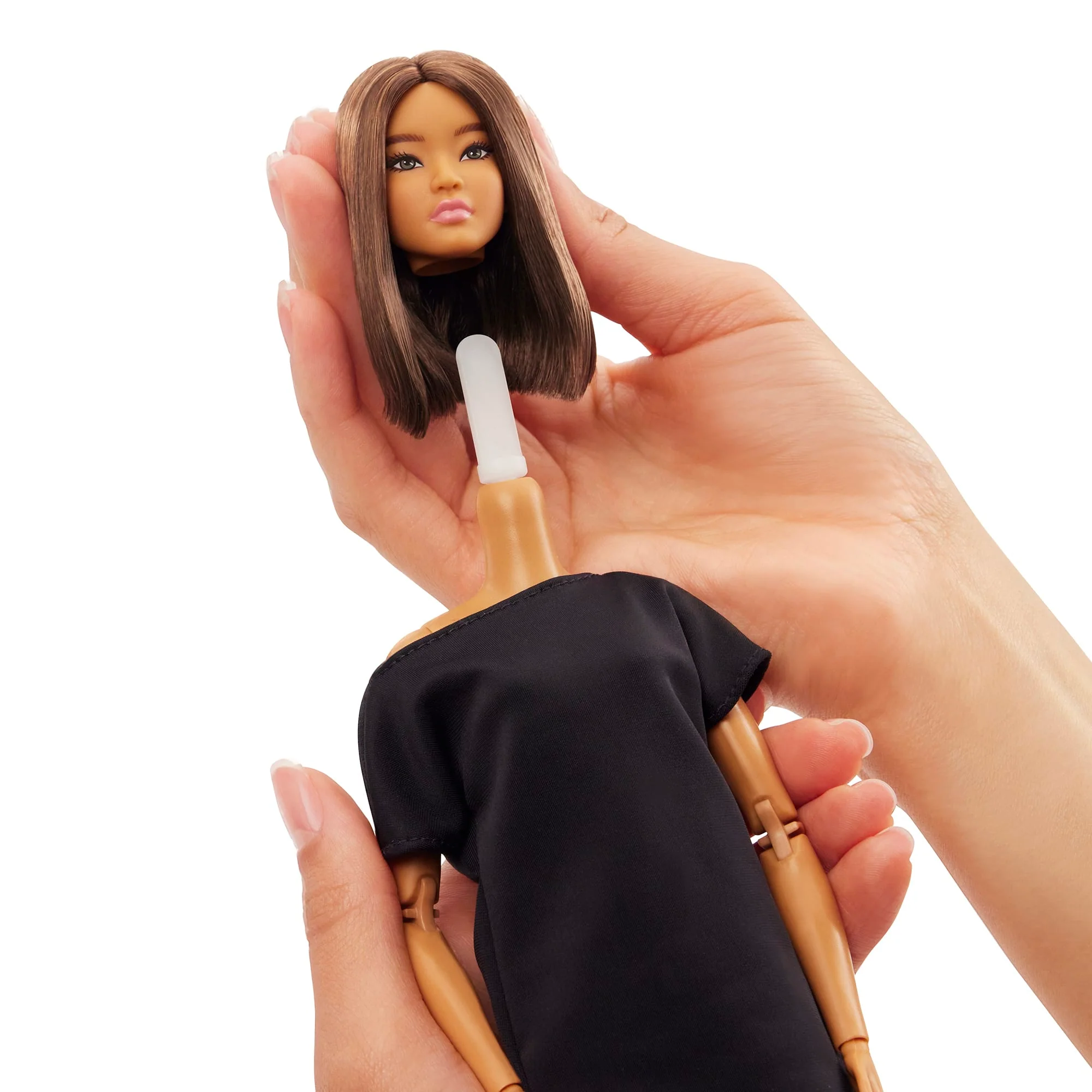 Barbie Basics Collectible Doll, Model 01 With Brunette Hair in Black Dress & Pointed Booties - Image 6
