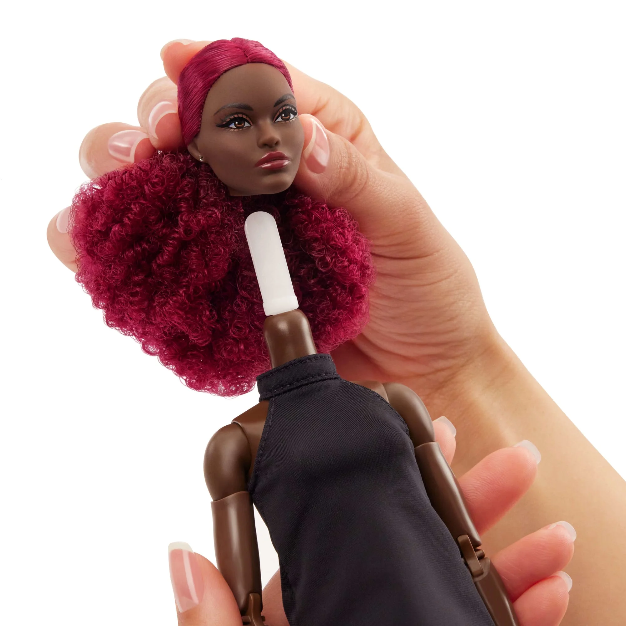 Barbie Basics Collectible Doll, Model 03 With Red Curly Hair, Black Dress & Boots - Image 6