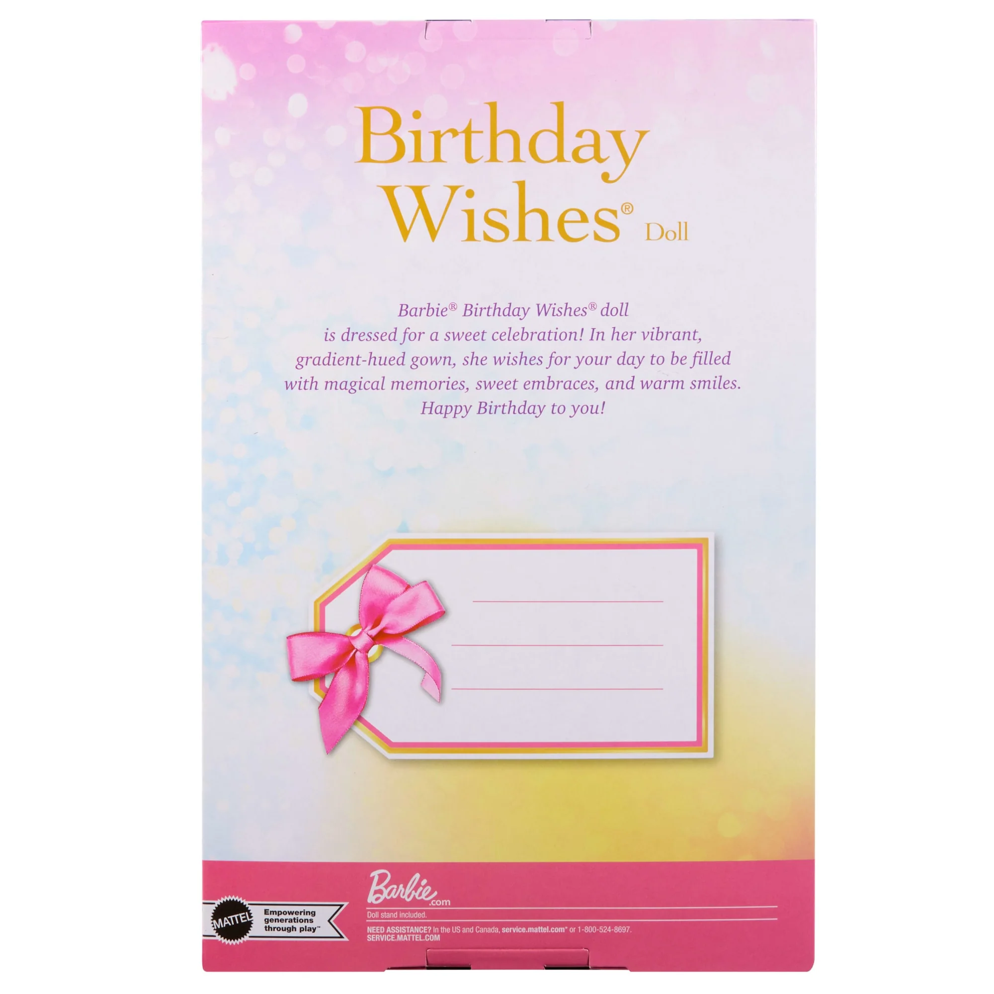 Barbie Signature Birthday Wishes Fashion Doll in Dress With Pastel Rainbow Effect, Collectible Gift - Image 6