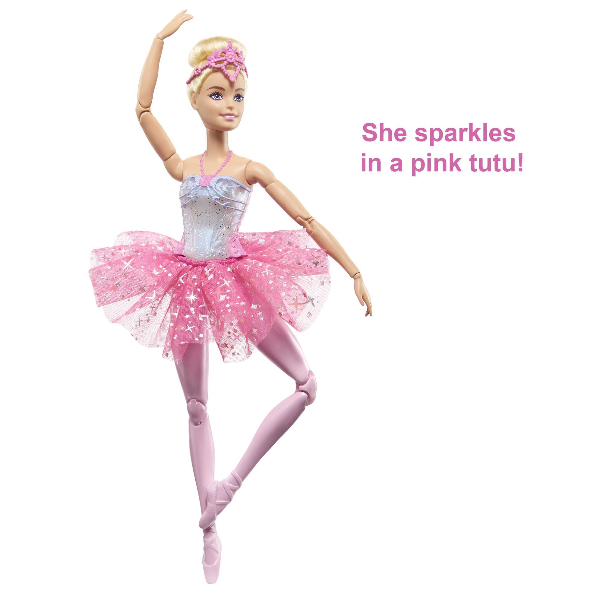 Barbie Dreamtopia Twinkle Lights Ballerina Doll, Blonde With Light-Up Feature Wearing Headband & Tutu - Image 5