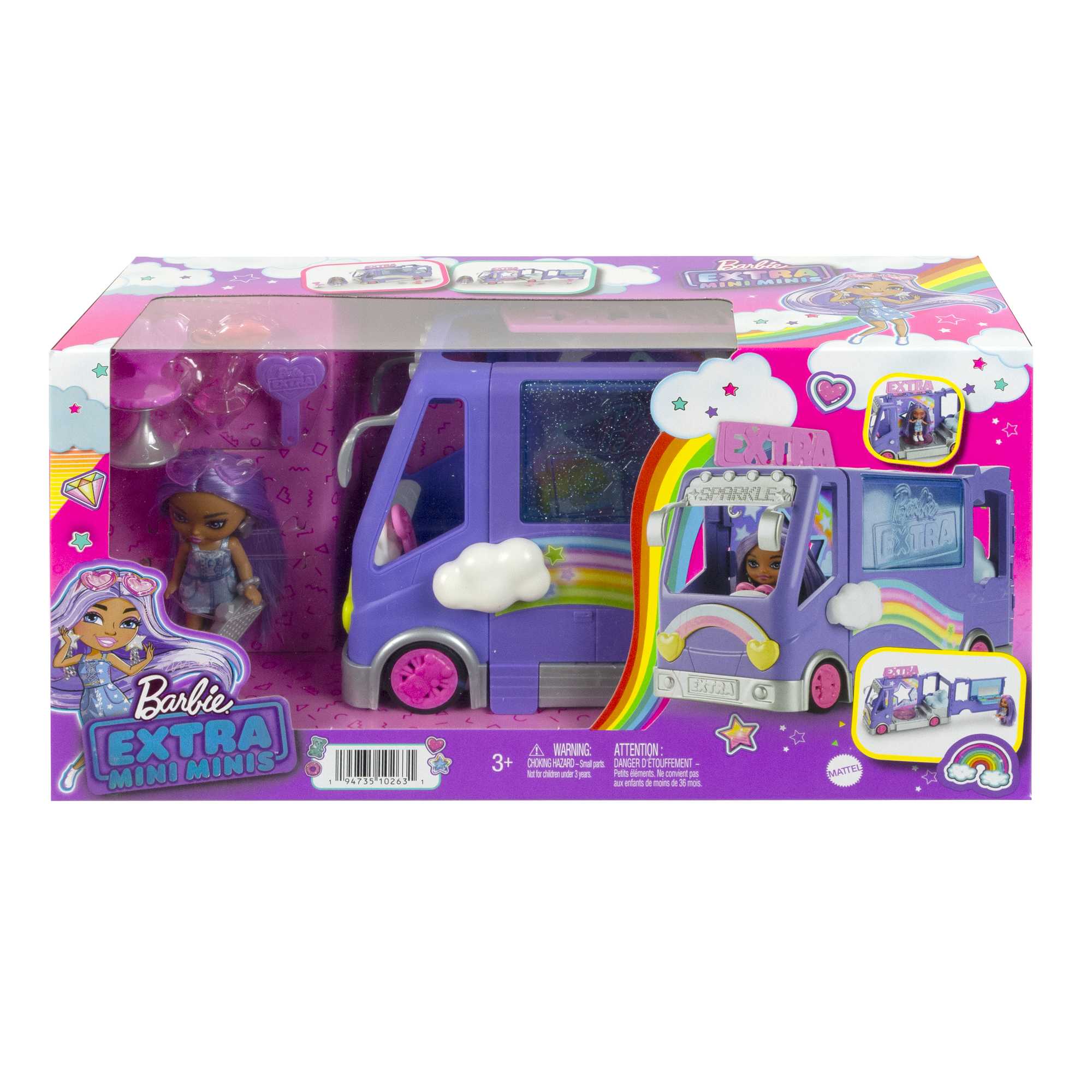 Barbie®-Bus de Tournée Mini Barbie Extra-Coffret Véhicule et Poupée - Image 6