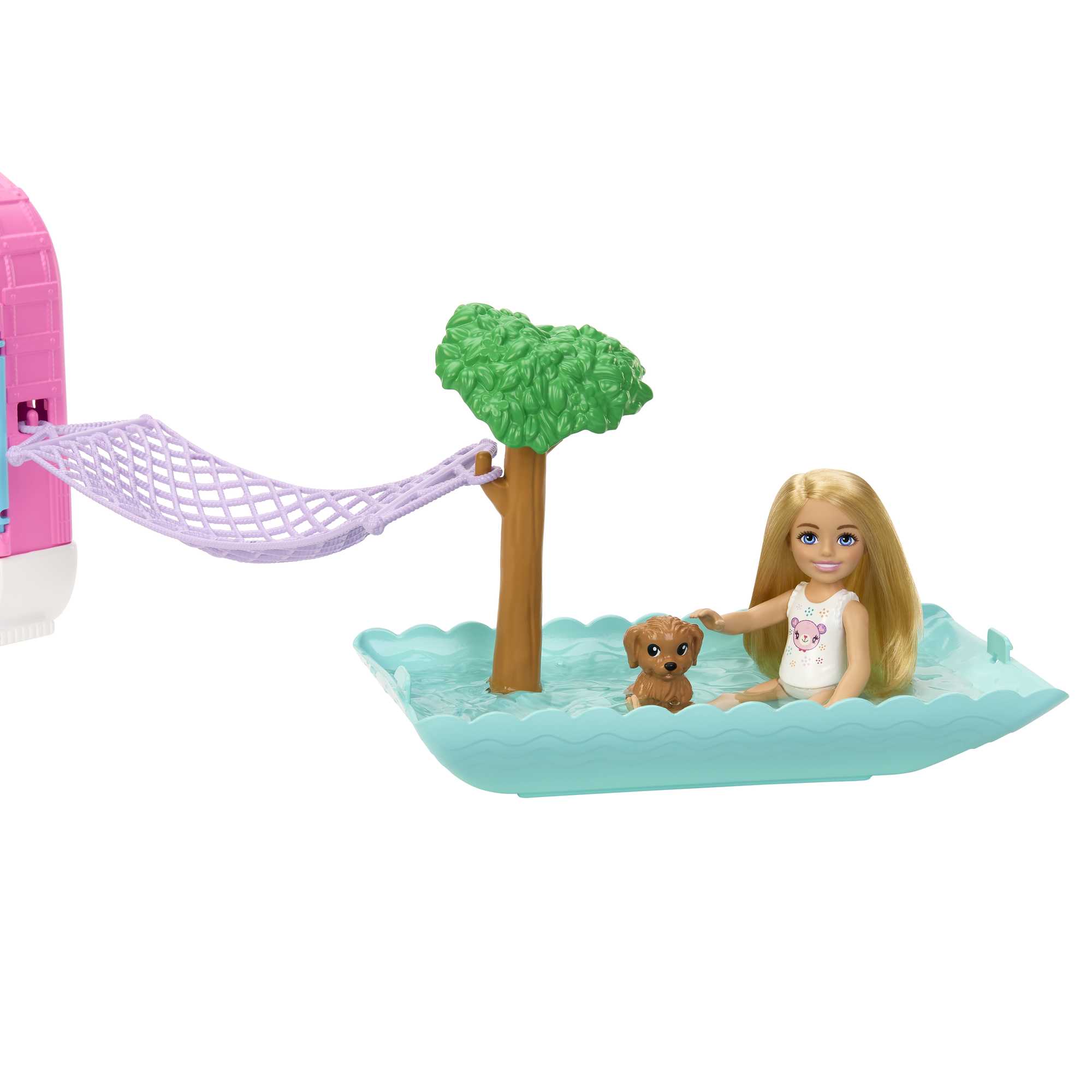 Barbie Chelsea 2-in-1 Camper Playset With Chelsea Small Doll, 2 Pets & 15 Accessories - Image 6