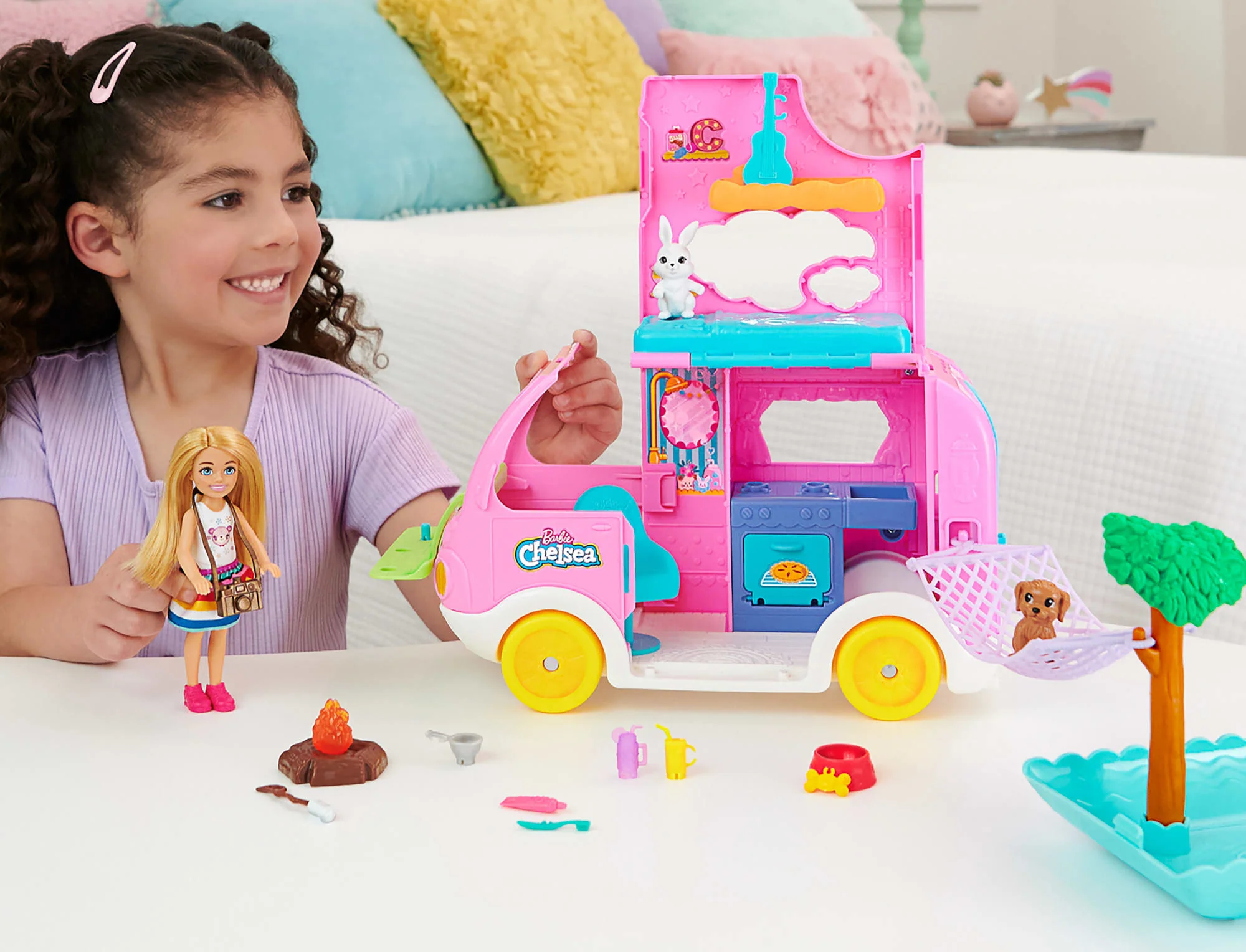 Barbie-Camping-Car 2 en 1 de Chelsea-Coffret - Image 2
