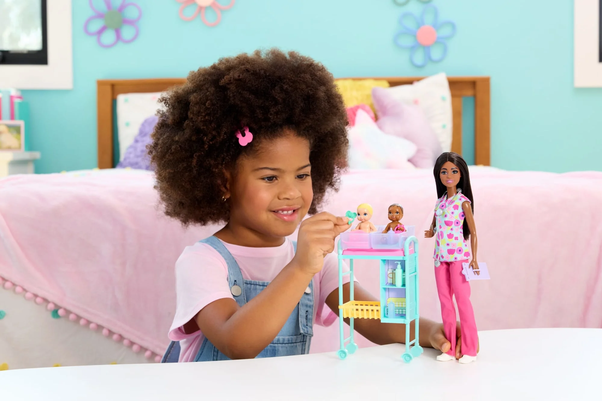 Barbie Careers Baby Doctor Playset With Brunette Fashion Doll, 2 Baby Dolls, Exam Table & Accessories - Image 2