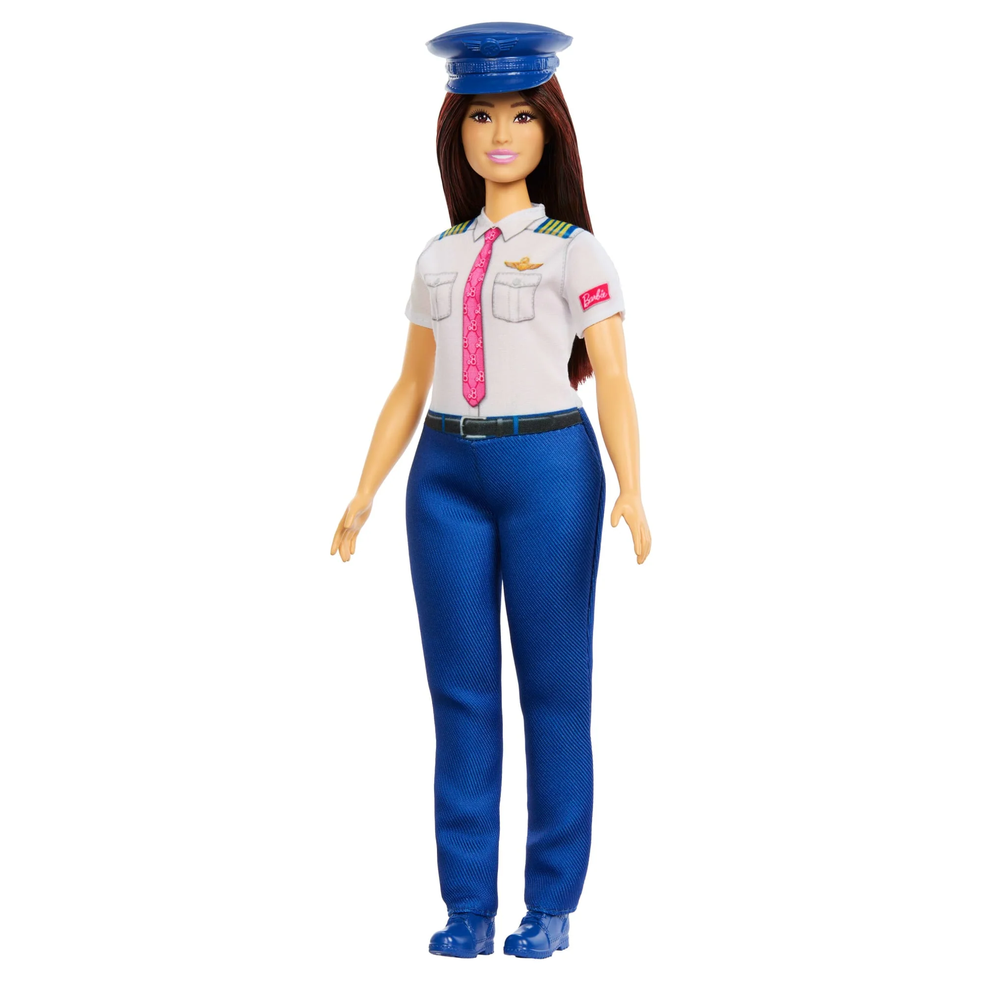 Barbie Careers Pilot Doll & Accessory, Fashion Doll Wearing Removable Uniform & Shoes With Hat - Image 2