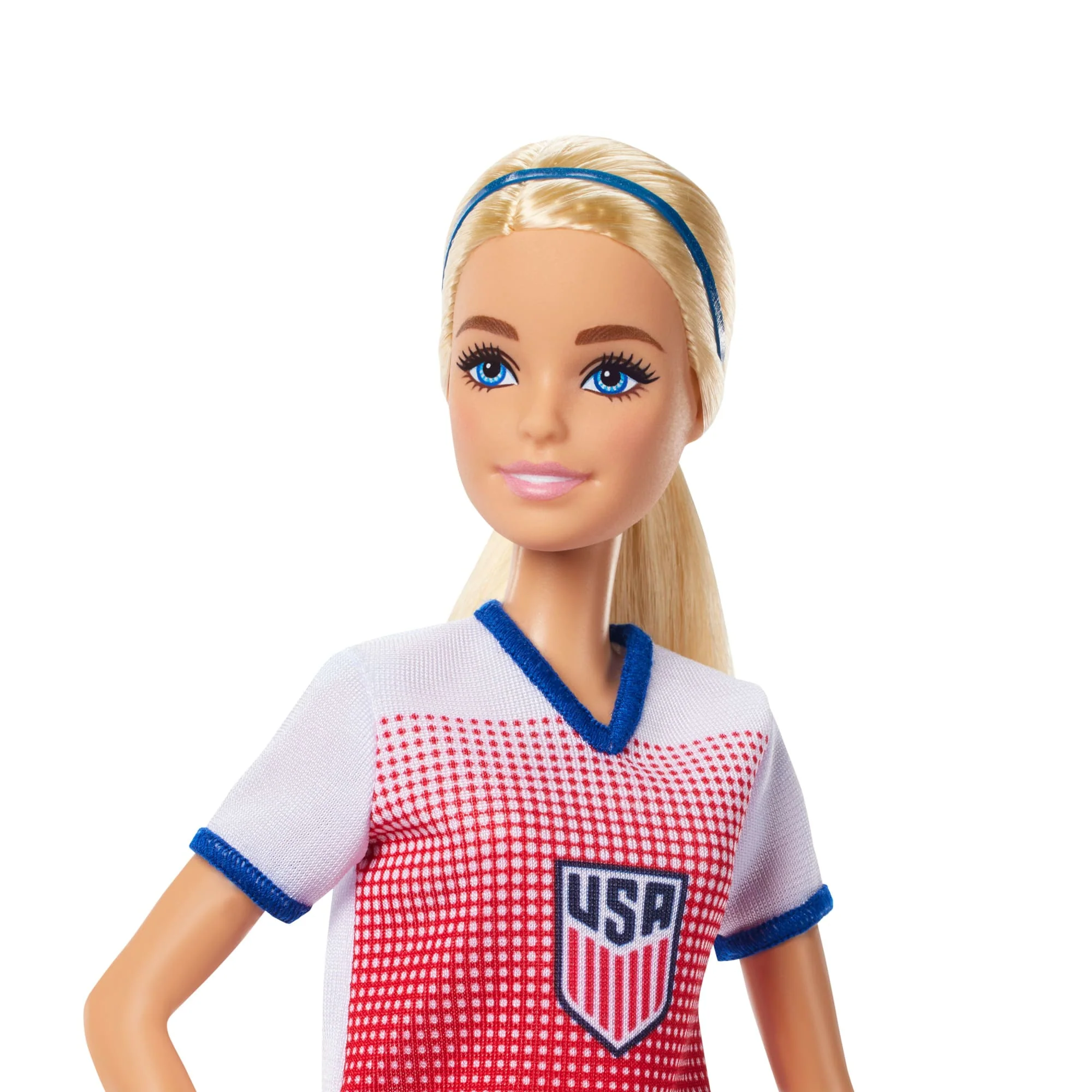 Barbie Careers Ussf Soccer Fashion Doll Dressed in Removable Sport-Themed Outfit - Image 2