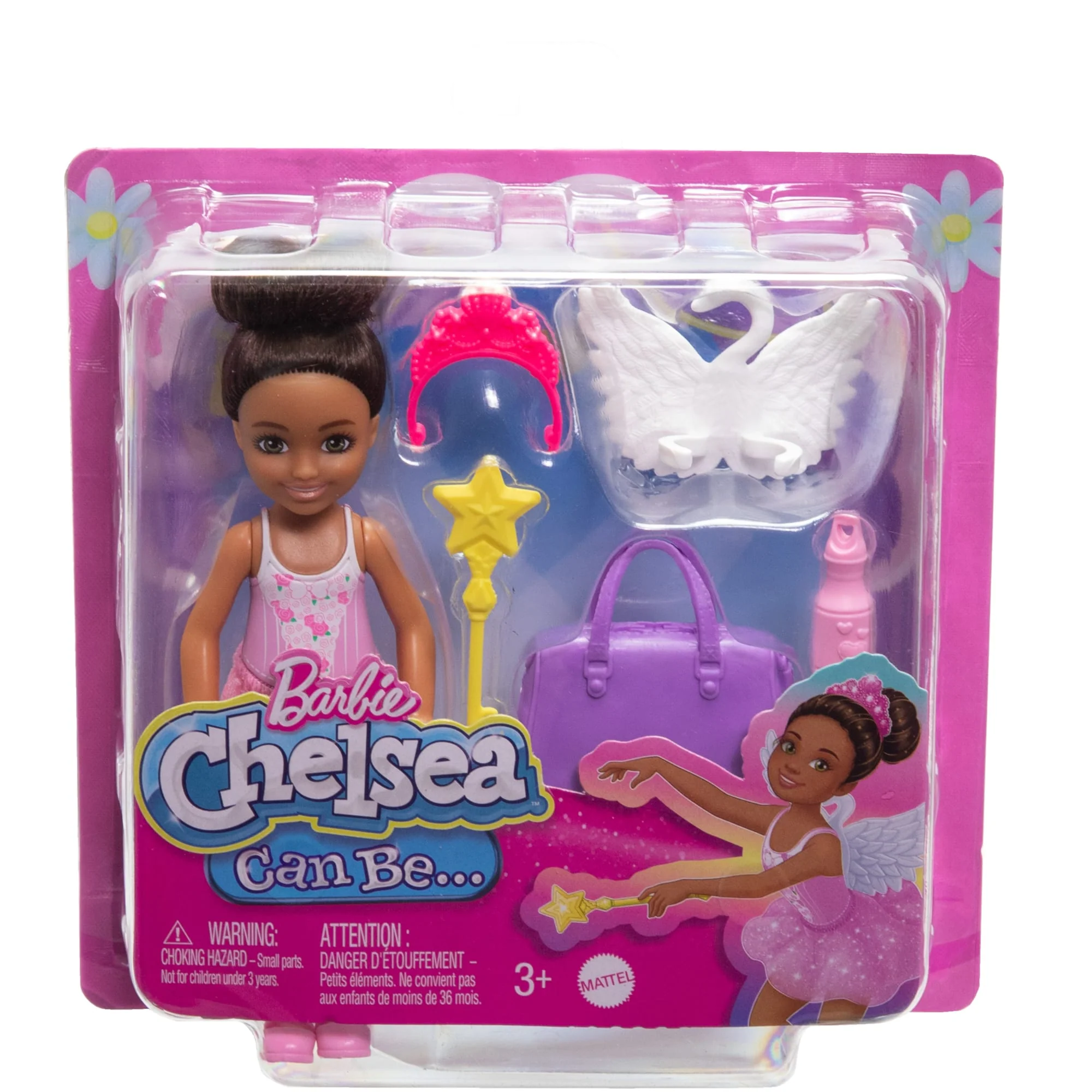 Barbie Chelsea Ballerina Doll & Accessories Set, Career-Themed Brunette Small Doll - Image 6