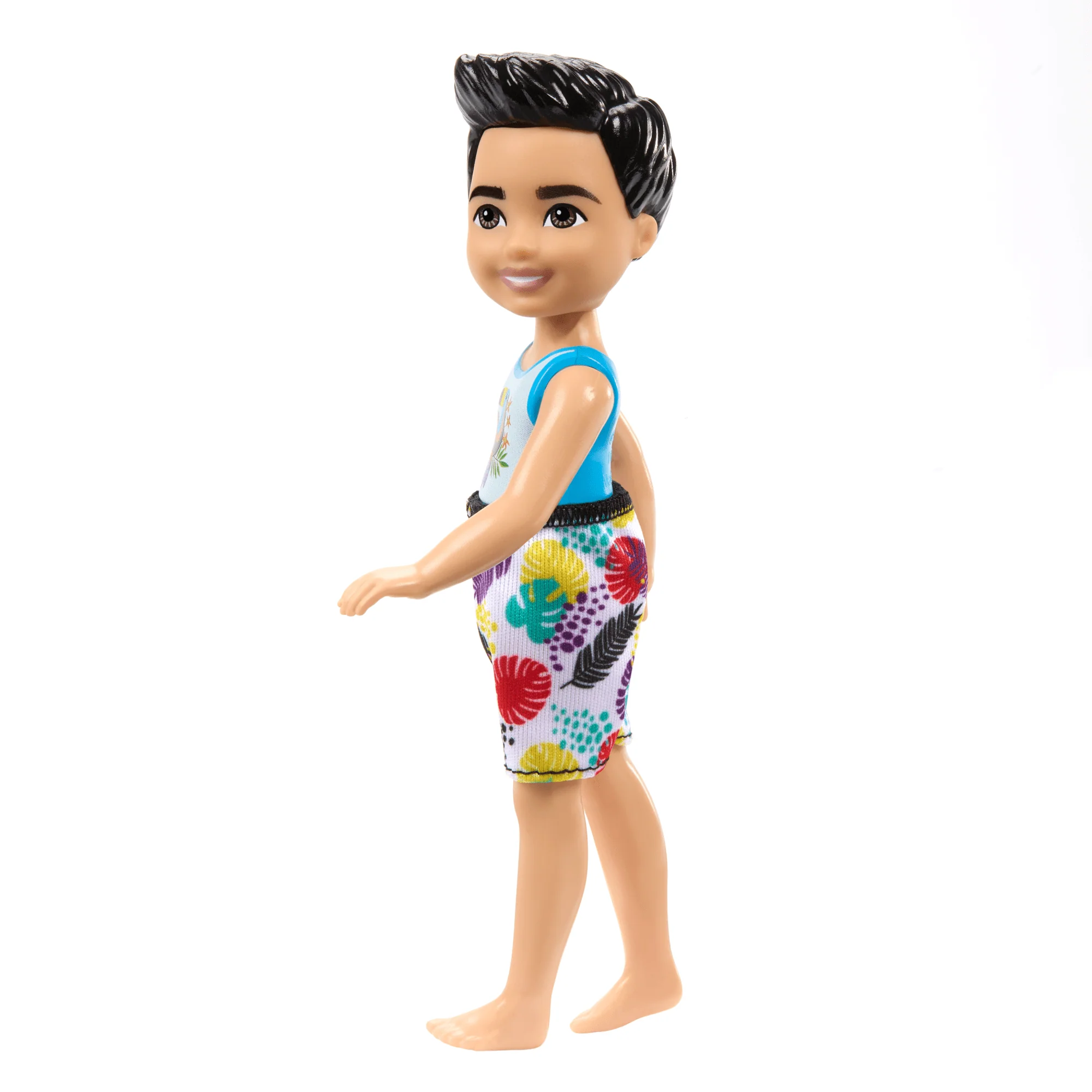 Barbie Chelsea Small Doll With Beach Swimsuit, Toucan & Tropical Leaf Print, Black Hair & Brown Eyes - Image 5
