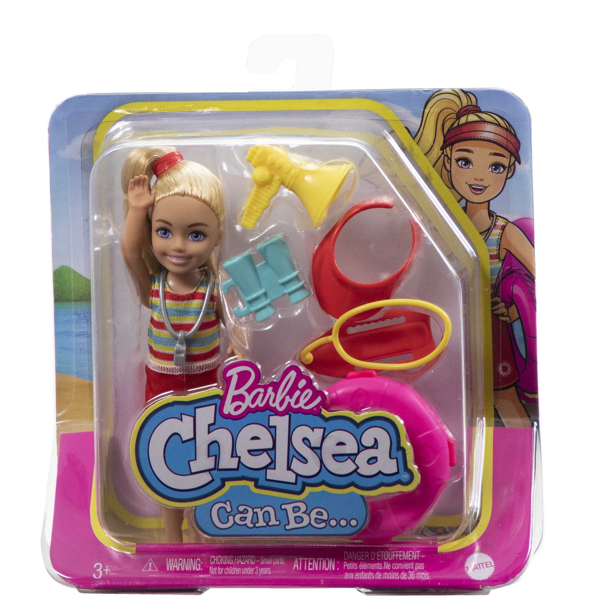 Barbie Chelsea Can Be… Lifeguard Doll And 6 Career-Themed Accessories Including Life Buoy - Image 5