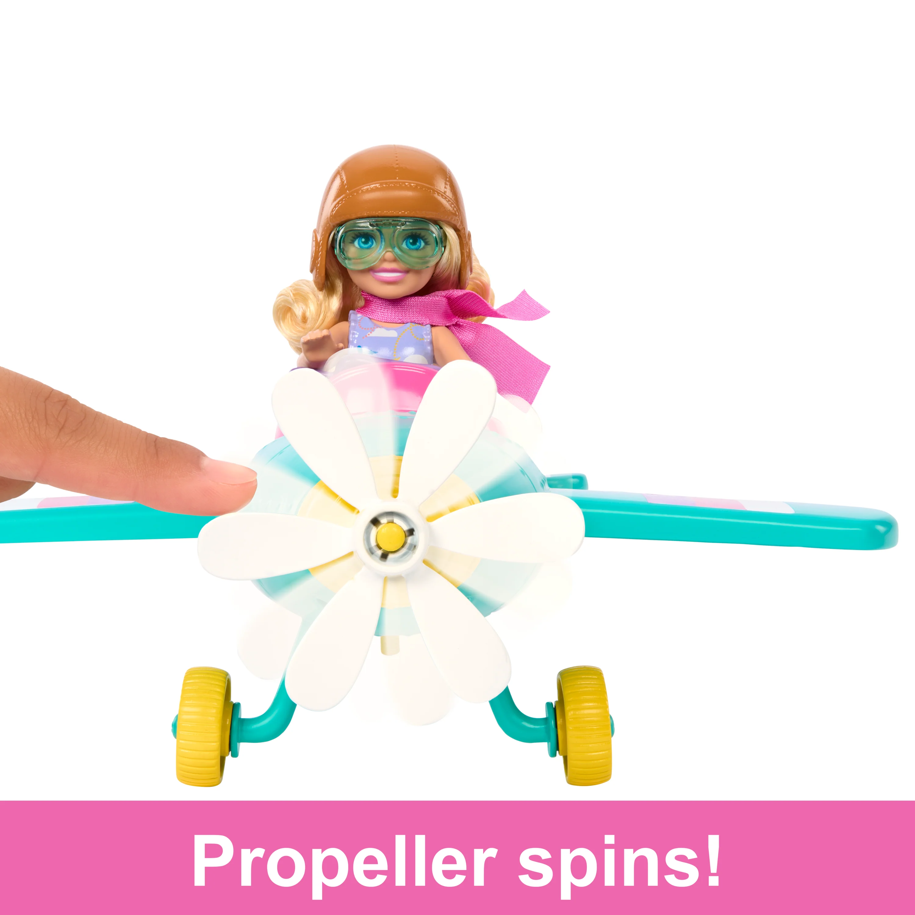 Barbie Chelsea Can Be… Plane Doll & Playset, 2-Seater Aircraft With Spinning Propellor & 7 Accessories - Image 2