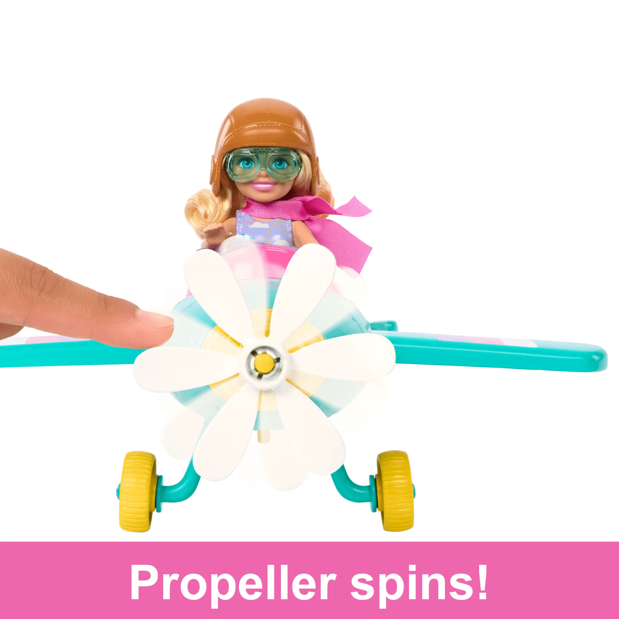 Barbie Chelsea Can Be… Plane Doll & Playset, 2-Seater AIrcraft With Spinning Propellor & 7 Accessories - Image 2