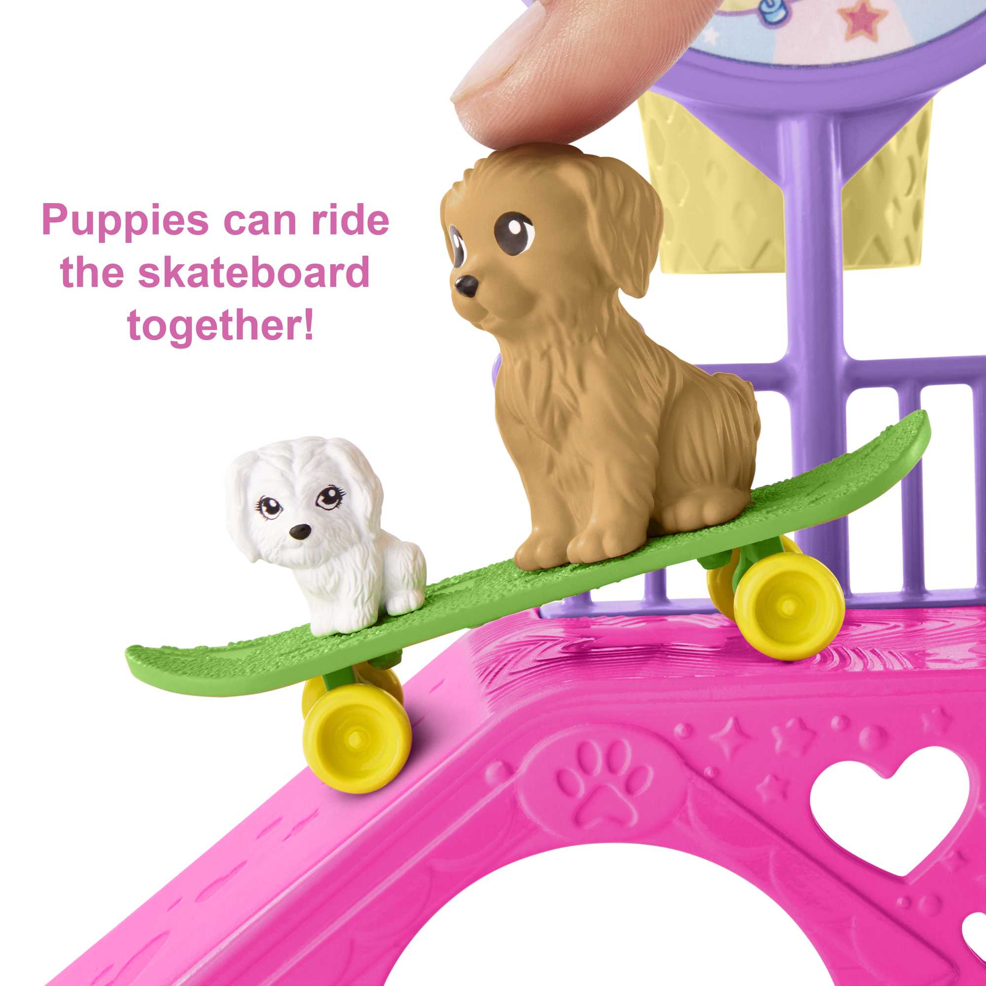 Barbie Chelsea Doll And Accessories, Skatepark Playset With 2 Puppies And 15+ Pieces - Image 3