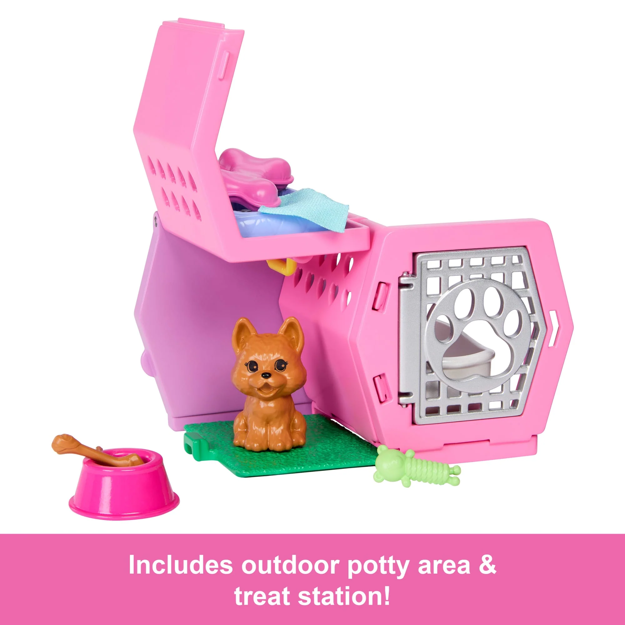 Barbie Chelsea Puppy Carrier Playset, Small Doll And Dog Carrier With Puppy Accessories - Image 5
