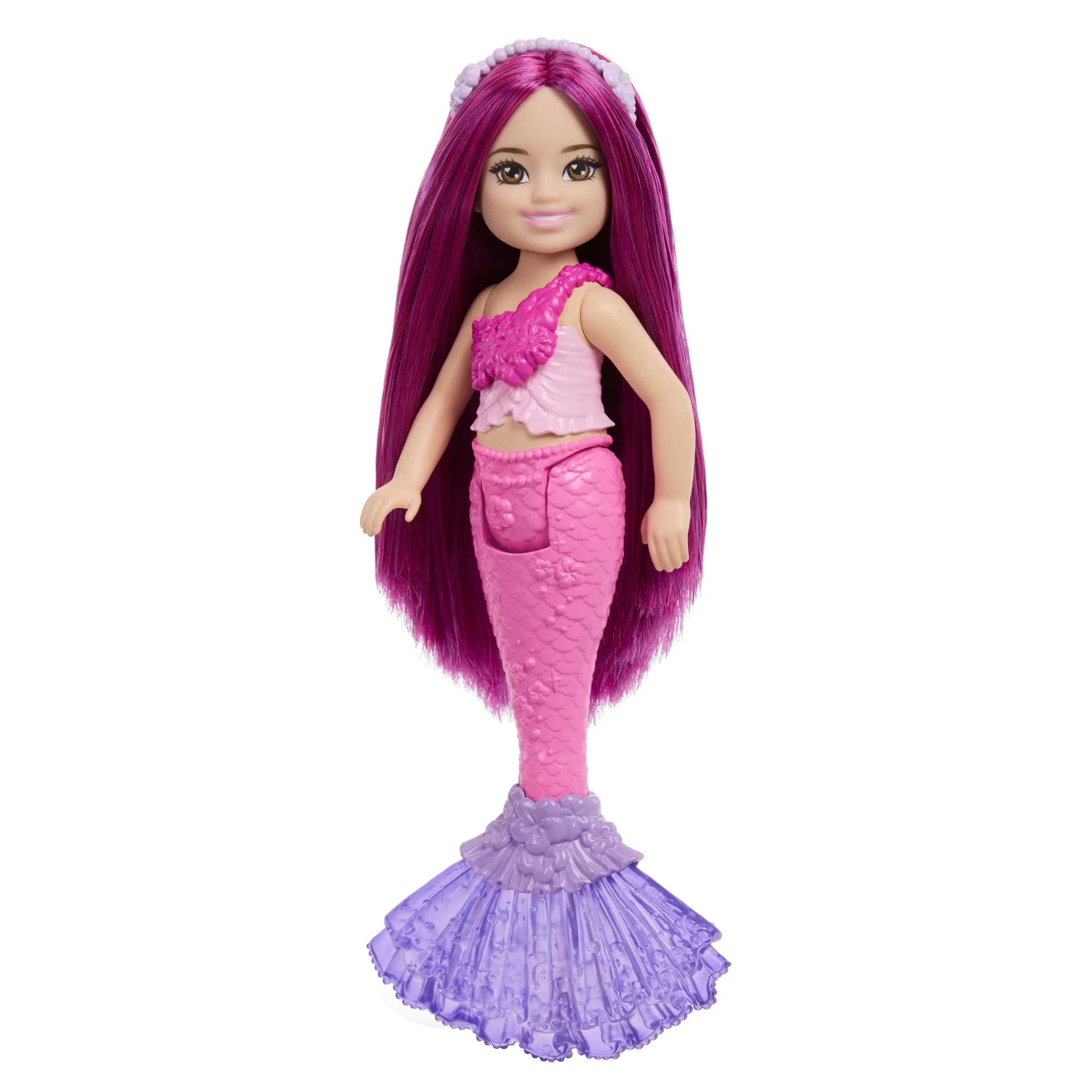 Barbie Chelsea Mermaid Small Doll With Pink Hair & Removable Hair Accessory, 6-Inch Toy - Image 5