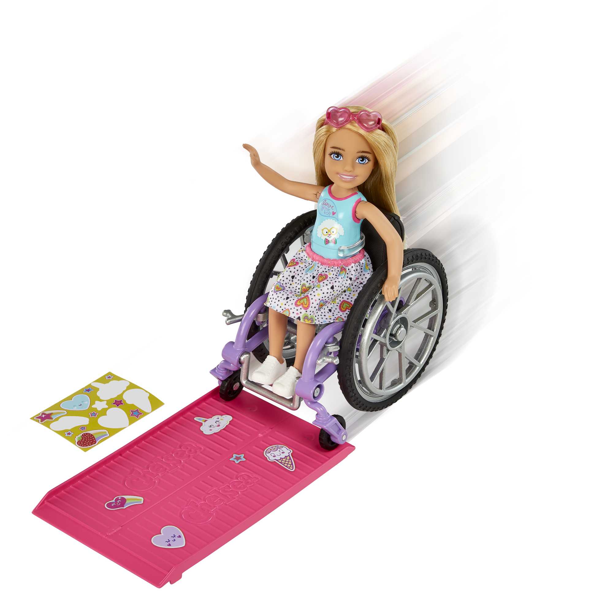 Barbie Chelsea Poupée Blonde et Fauteuil Roulant, 3+ Ans - Image 5