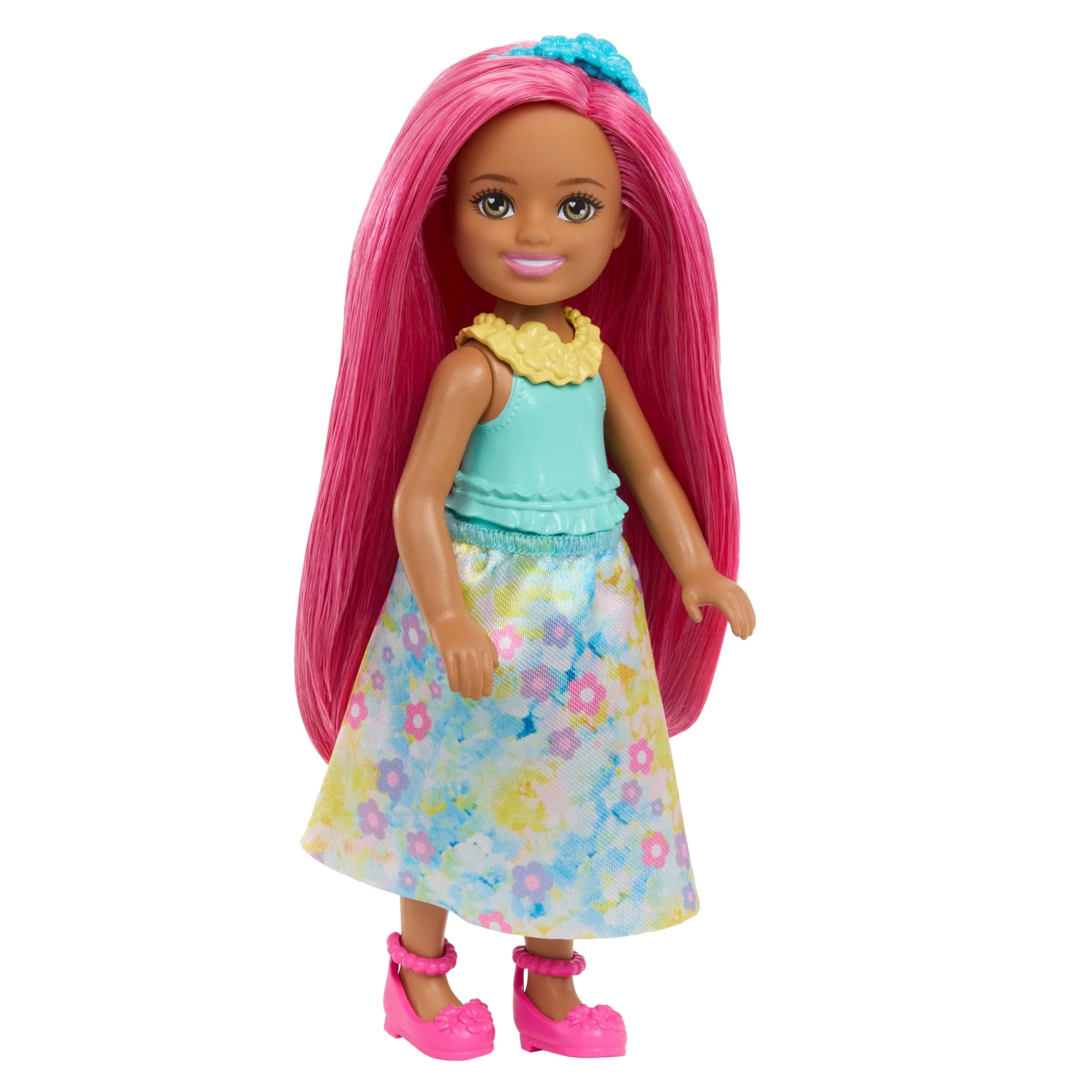 Barbie Chelsea Royal Small Doll With Pink Hair, Removable Skirt, Shoes & Hair Accessory, 6-Inch - Image 4