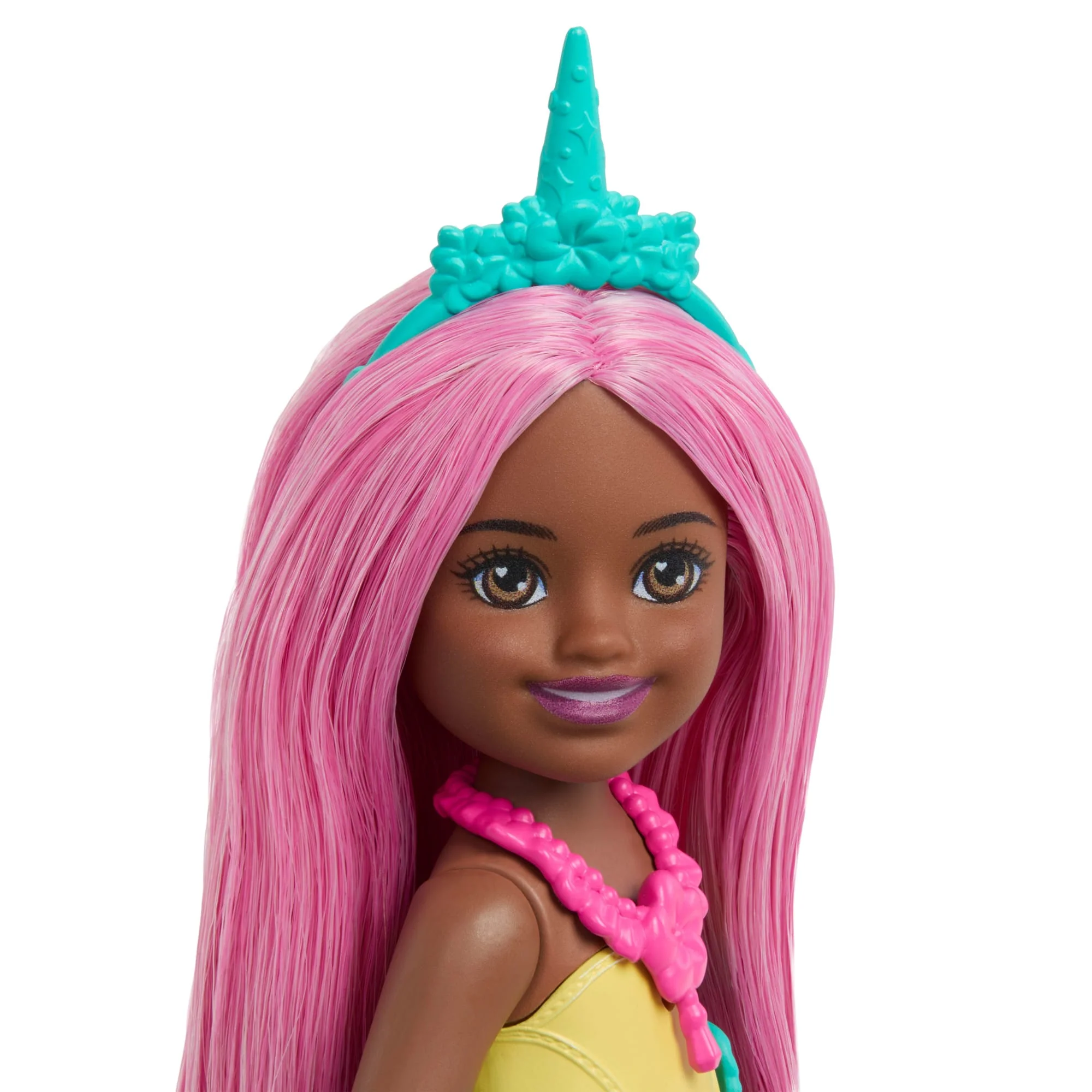 Barbie Chelsea Unicorn Small Doll With Pink Hair, Removable Tail, Shoes & Hair Accessory, 6-Inch Toy - Image 2