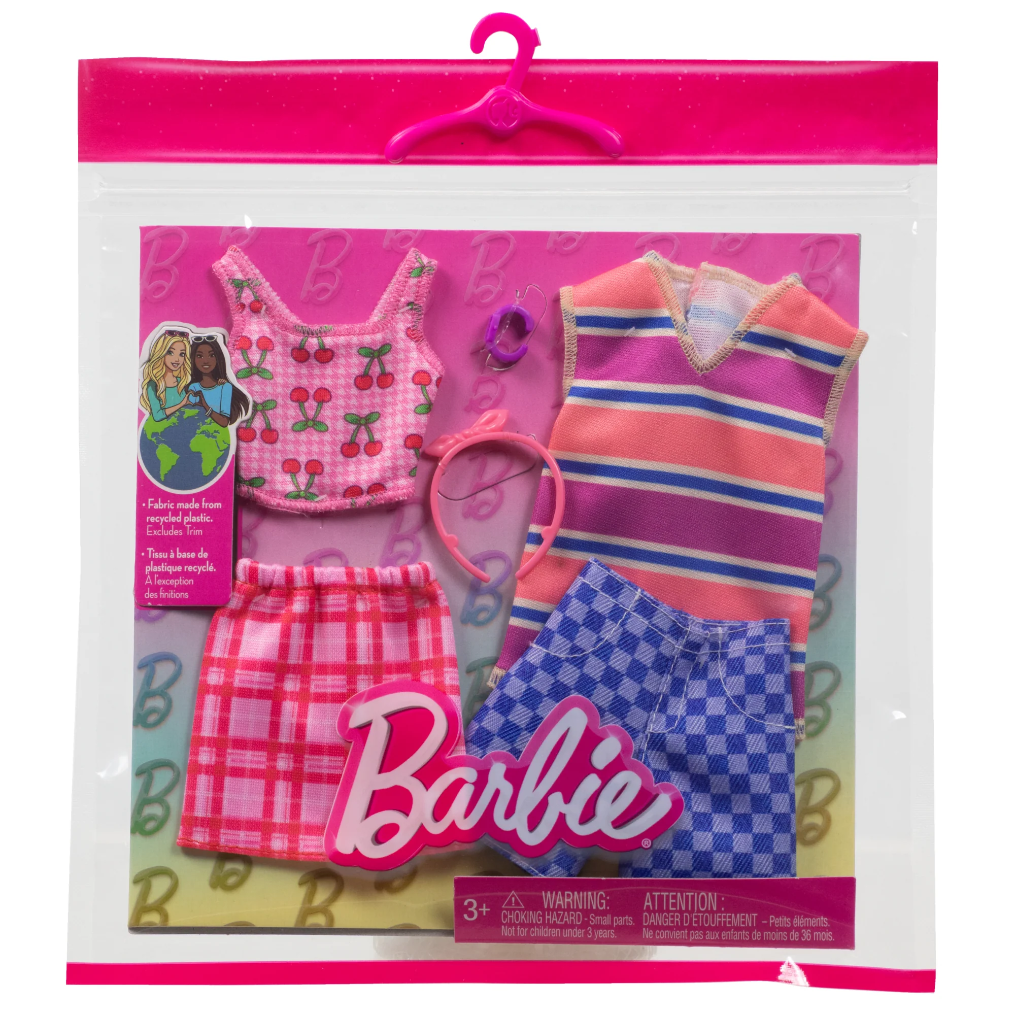 Barbie Clothes, Fashion & Accessory Pack With Cherry-inspired Outfits For Barbie & Ken Dolls - Image 2