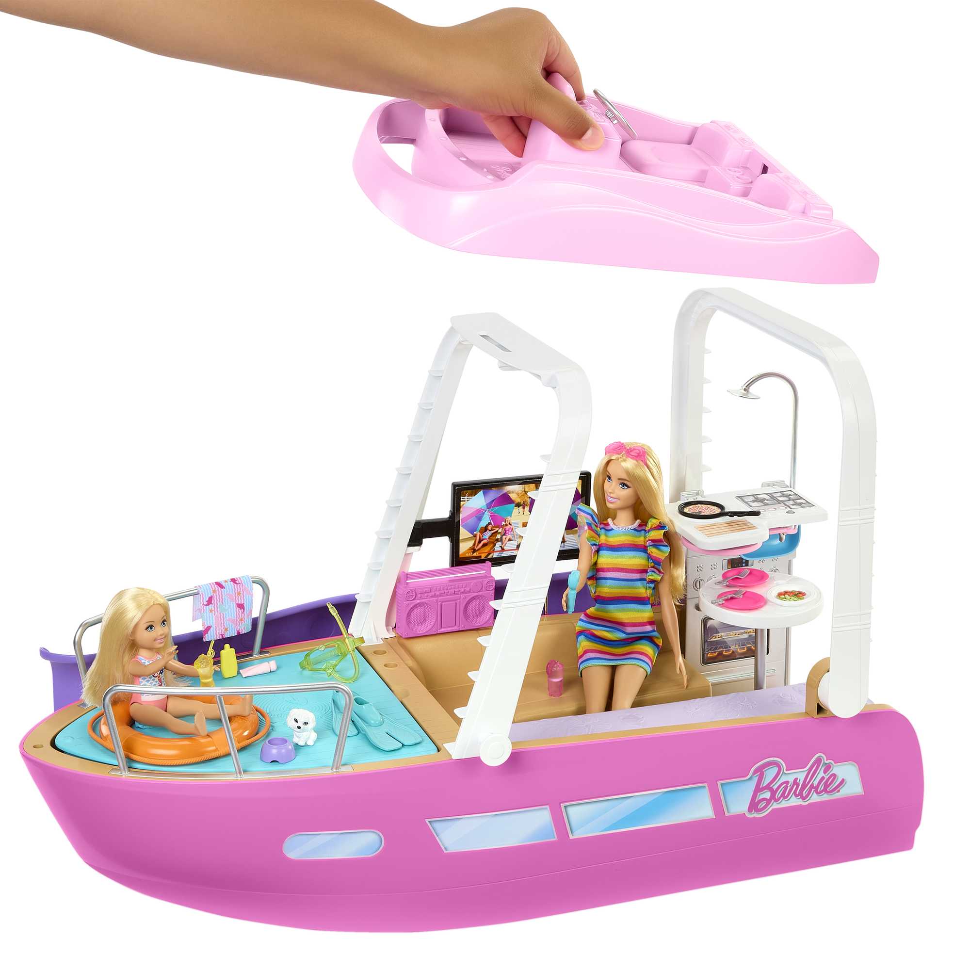 Barbie®-Bateau de Rêve-Coffret Bateau, Piscine, Toboggan, Accessoires - Image 3