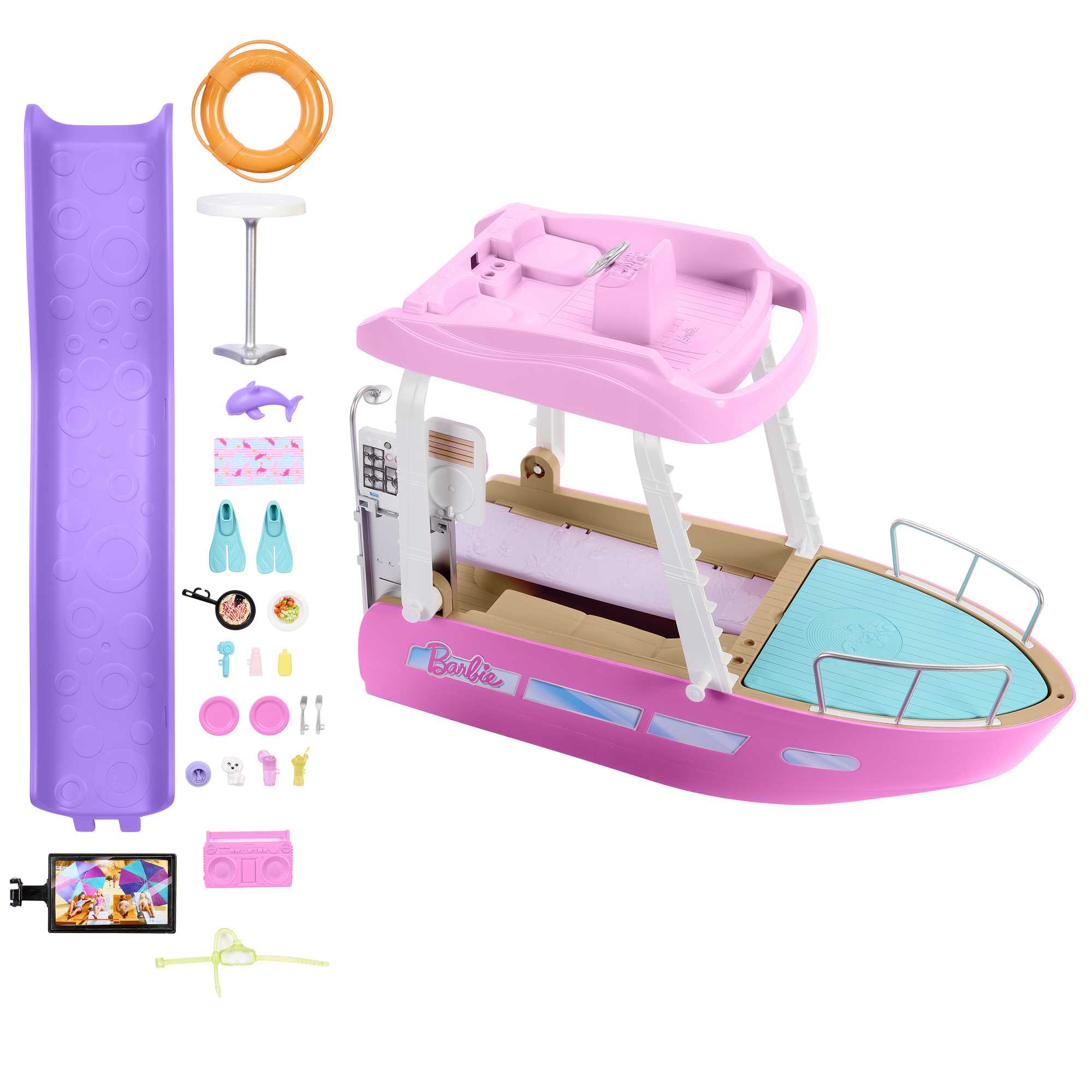 Barbie®-Bateau de Rêve-Coffret Bateau, Piscine, Toboggan, Accessoires - Image 4