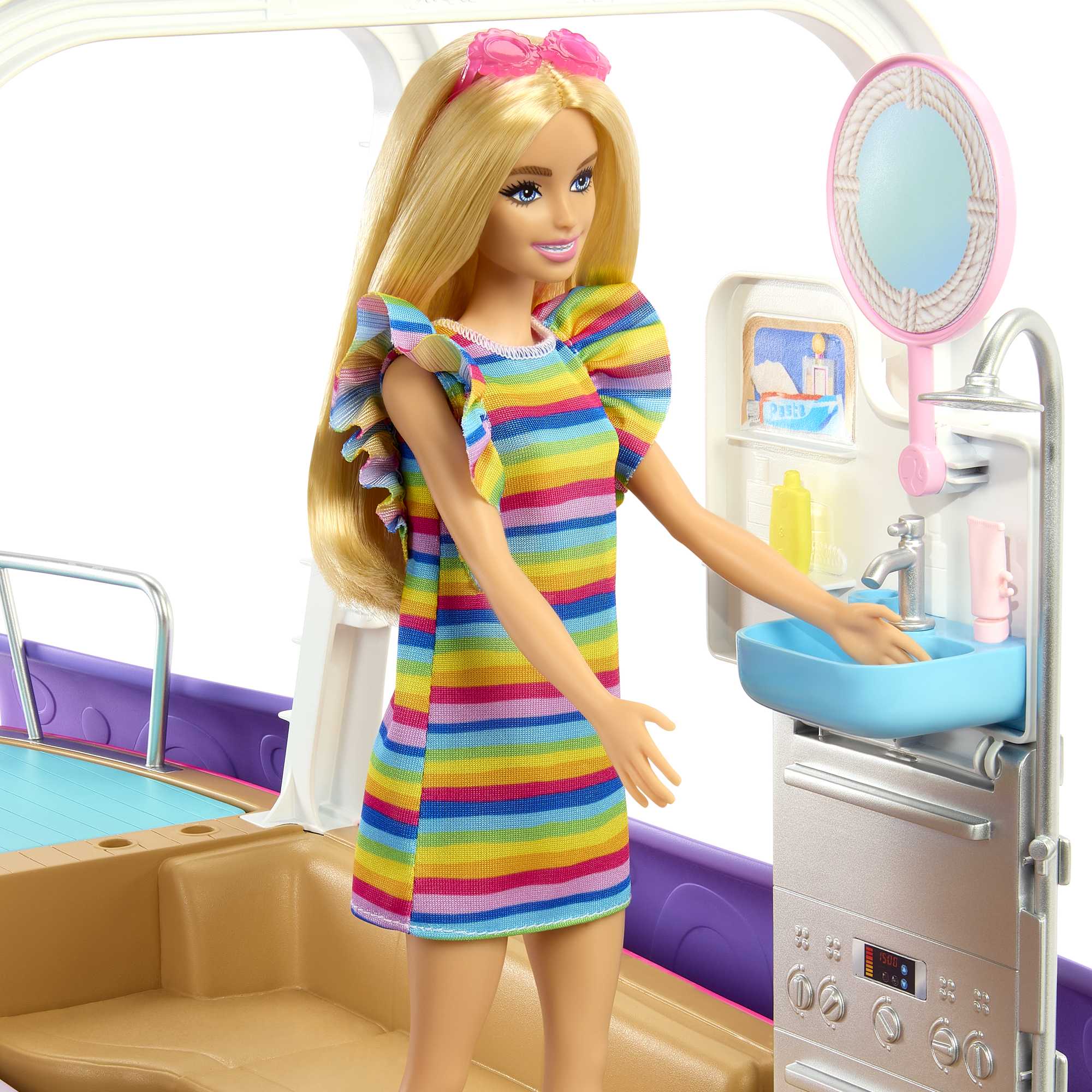 Barbie®-Bateau de Rêve-Coffret Bateau, Piscine, Toboggan, Accessoires - Image 5