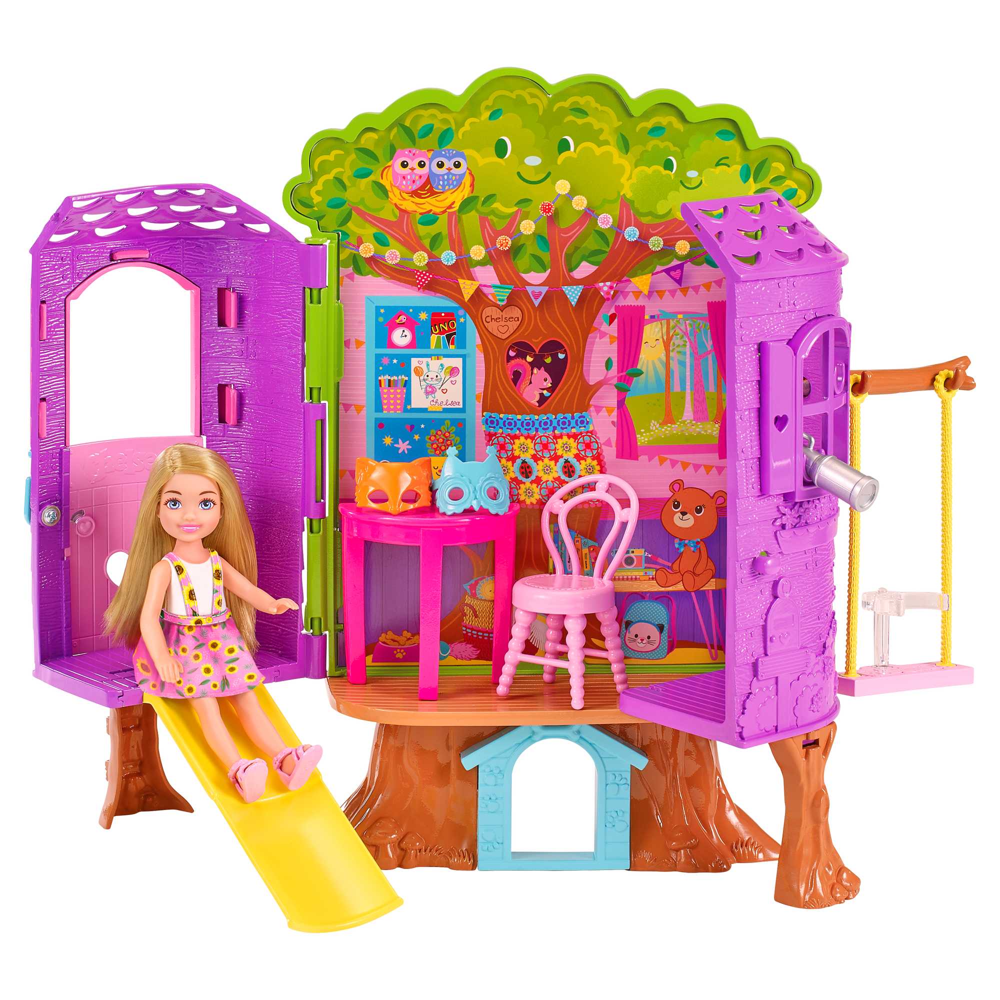 Barbie Chelsea Cabane Dans Les Arbres Coffret Poupée Chelsea et Chiot - Image 4