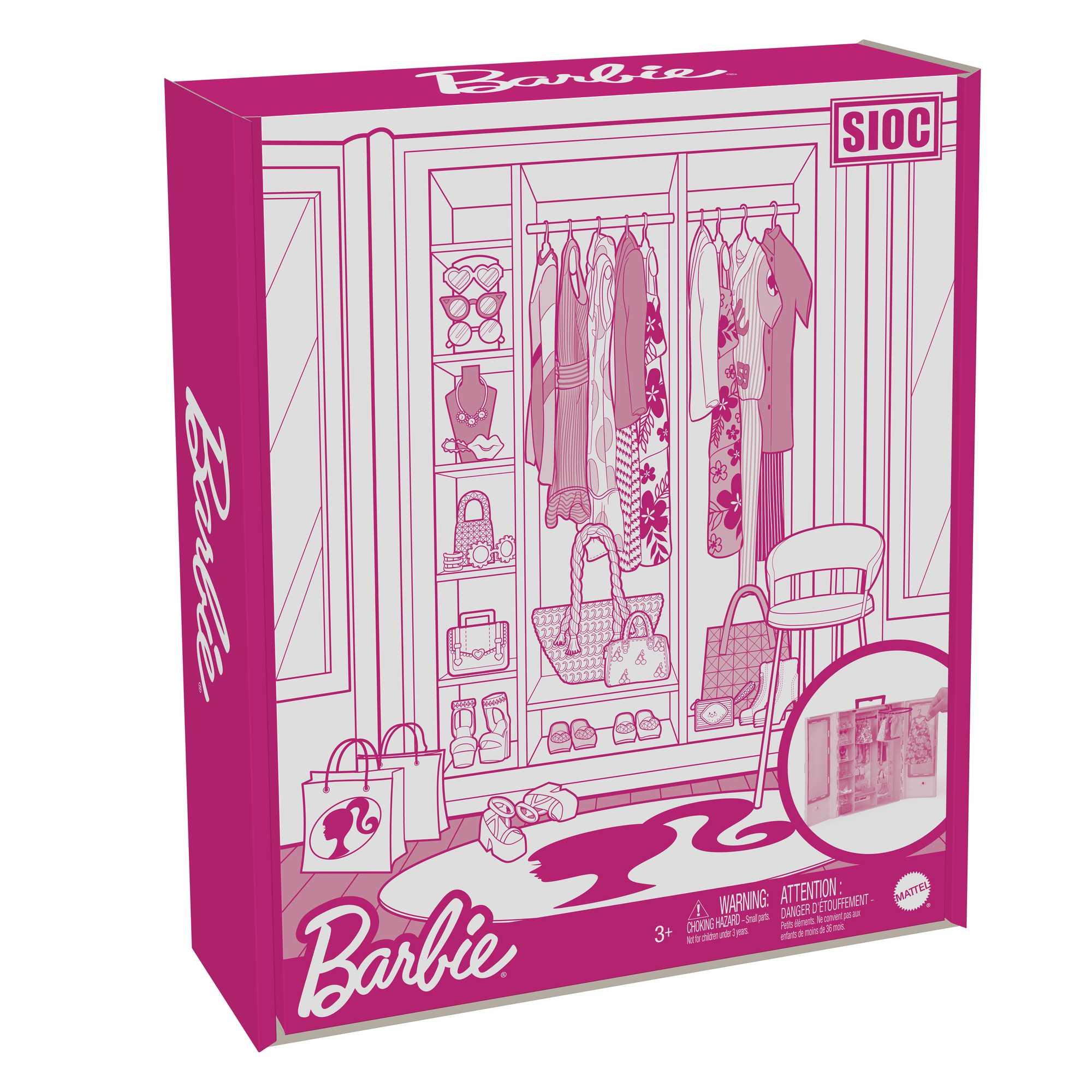Barbie Coffret de Jeu Armoire Mode, 3 Tenues, Accessoires, 3-8 Ans - Image 6
