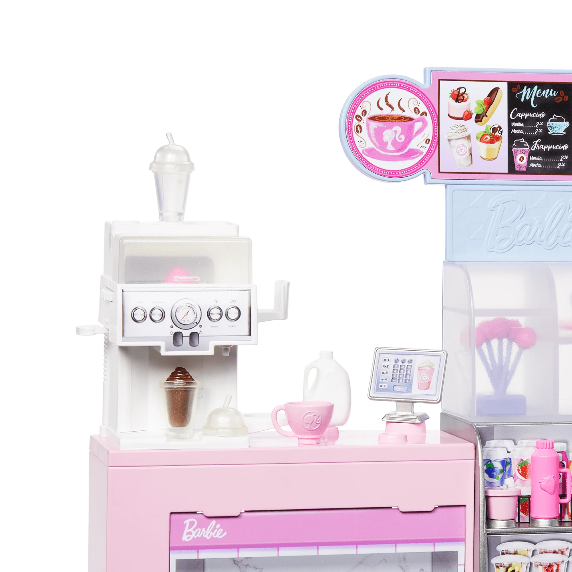 Barbie  Coffret de Jeu  Café, Poupée Barista Blonde, 10+Accessoires - Image 4