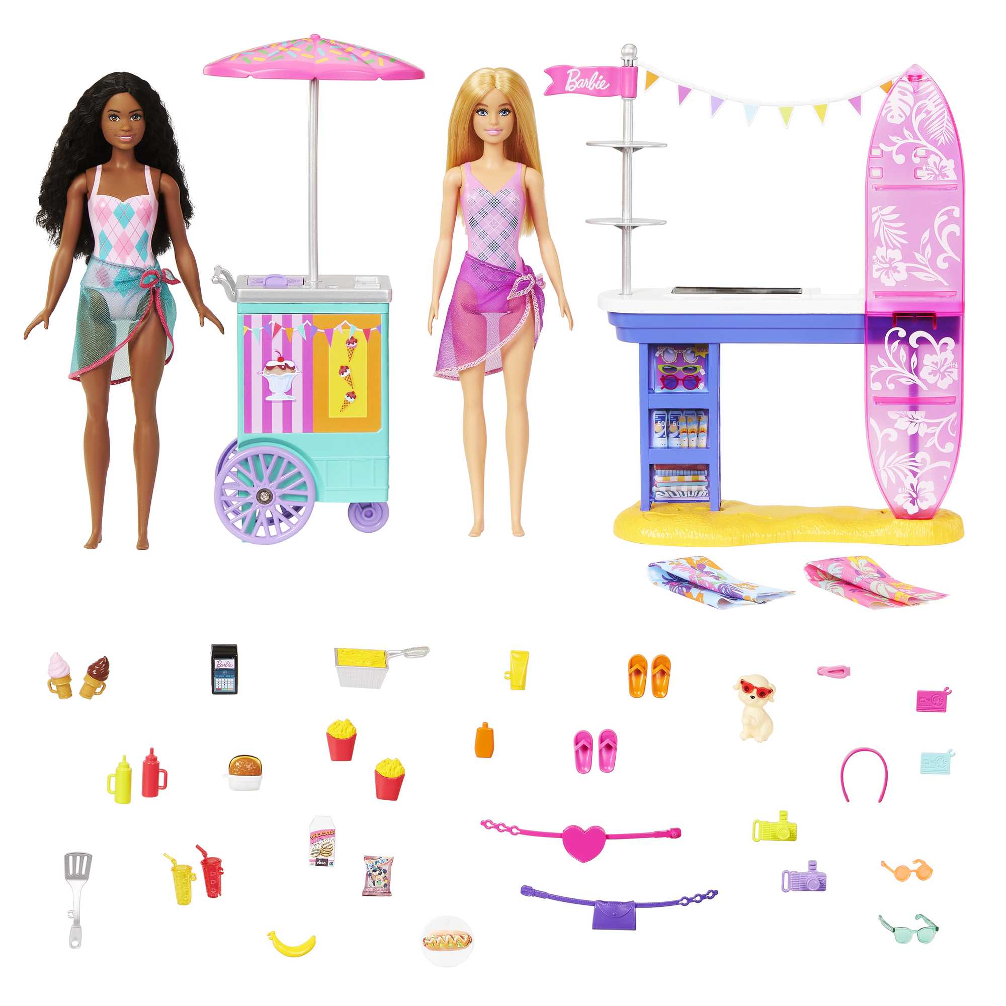 Barbie Coffret de Jeu Promenade à La Plage, Brooklyn et Malibu - Image 3