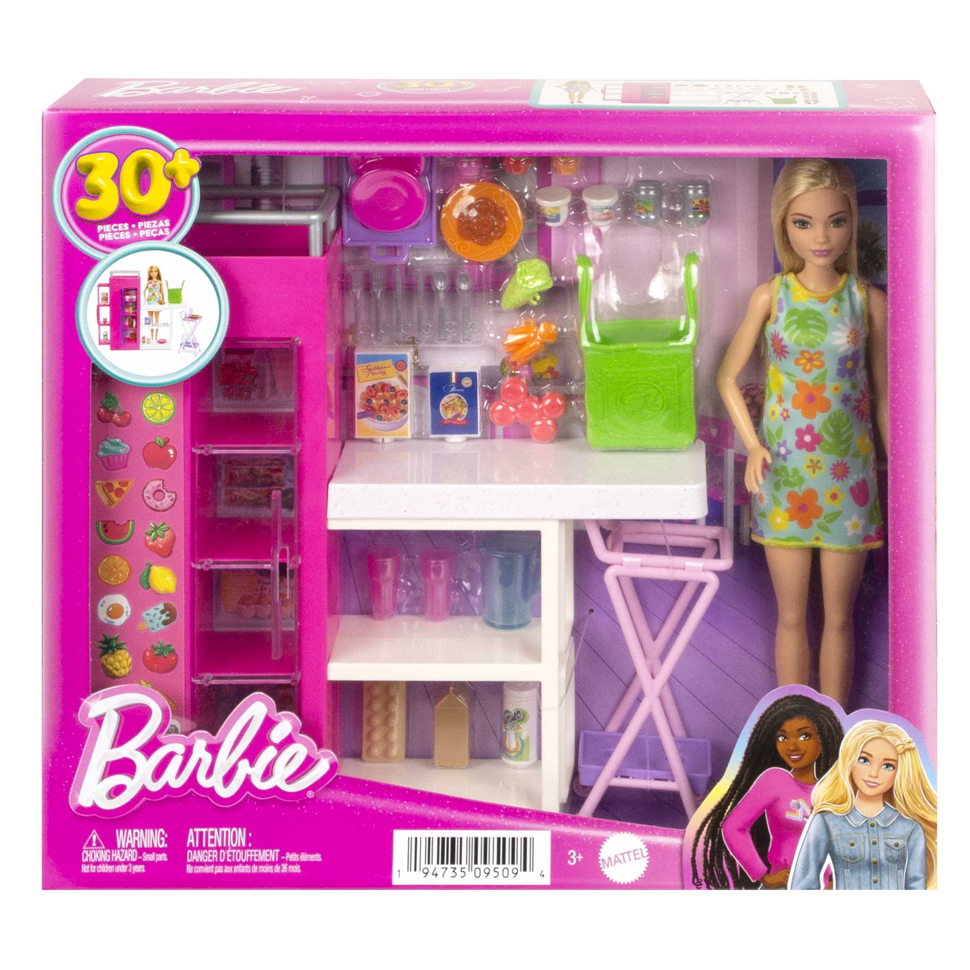 Barbie Coffret de Jeu et Poupée Garde-Manger Suprême, 30 Éléments - Image 6