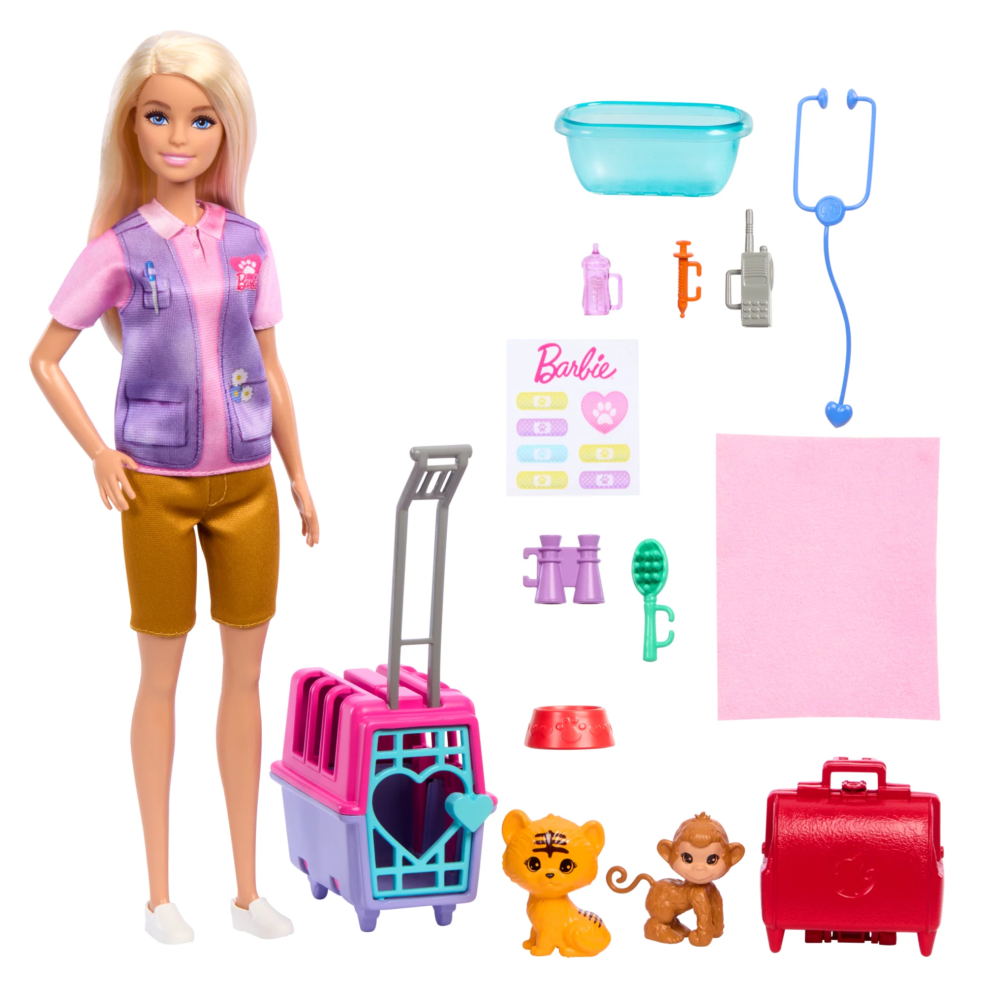Barbie-Sauvetage D’Animaux-Coffret Poupée Blonde et Accessoires - Image 4