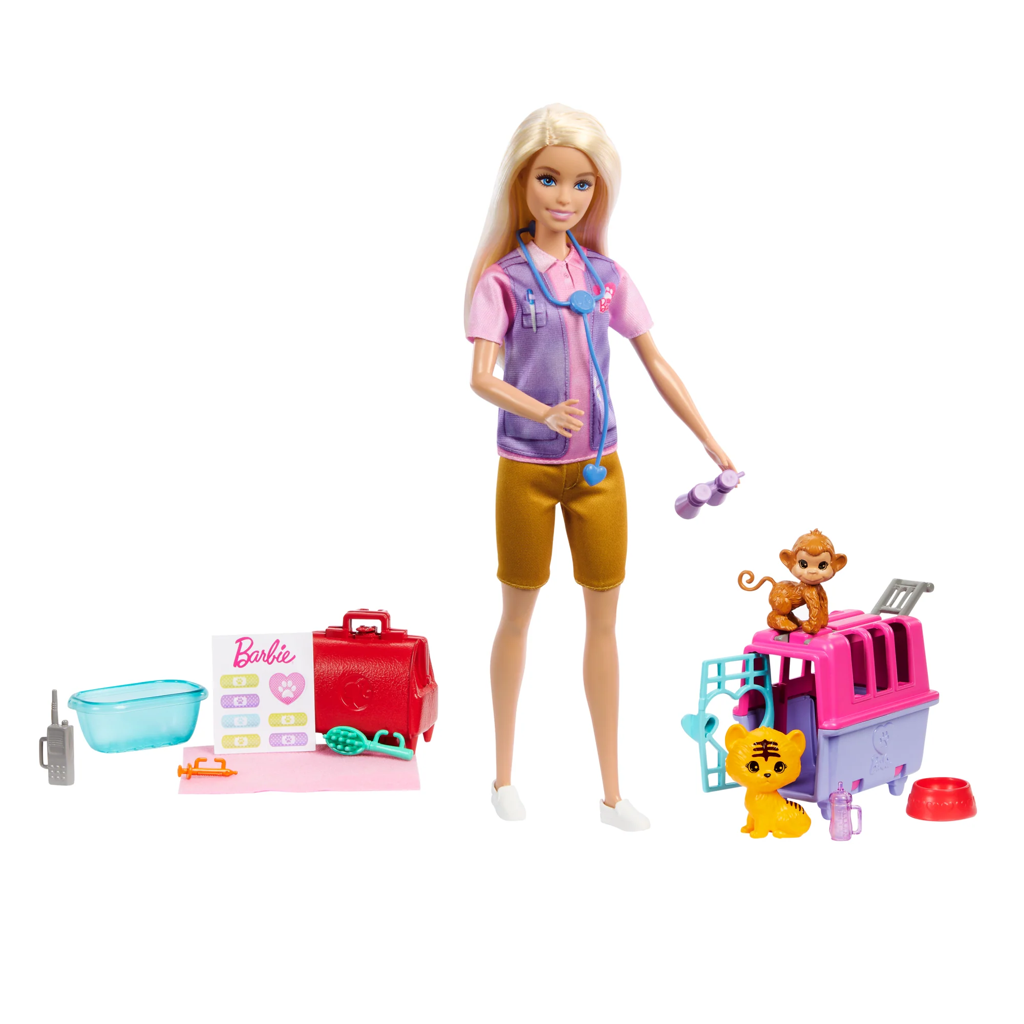 Barbie-Sauvetage D’Animaux-Coffret Poupée Blonde et Accessoires - Image 5