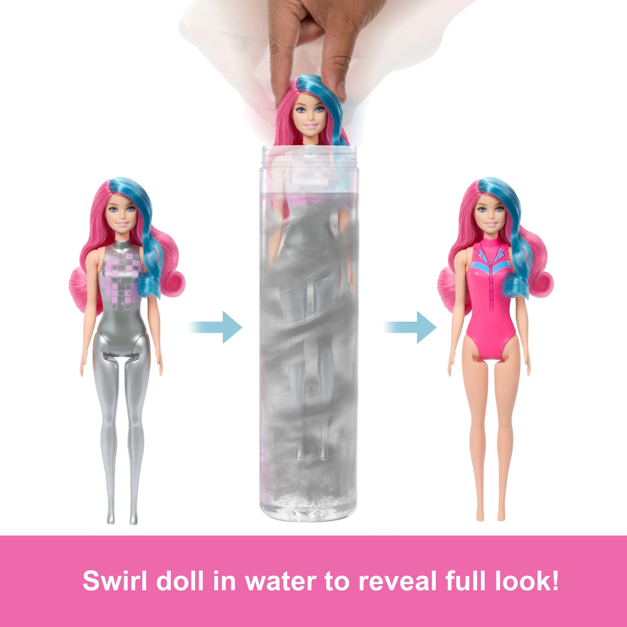 Barbie Color Reveal Disco Star Series Fashion Doll & Accessories With 6 Surprises - Image 4