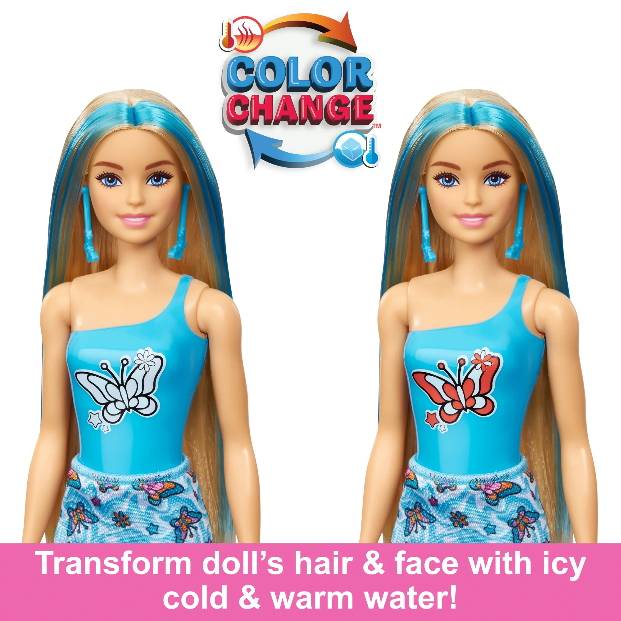 Barbie Color Reveal Groovy-Themed Series Doll & Accessories With 6 Surprises, Color-Change Bodice - Image 4