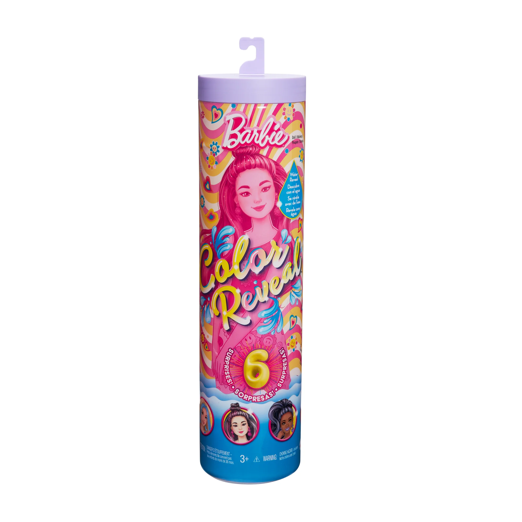 Barbie Color Reveal Groovy-Themed Series Doll & Accessories With 6 Surprises, Color-Change Bodice - Image 6