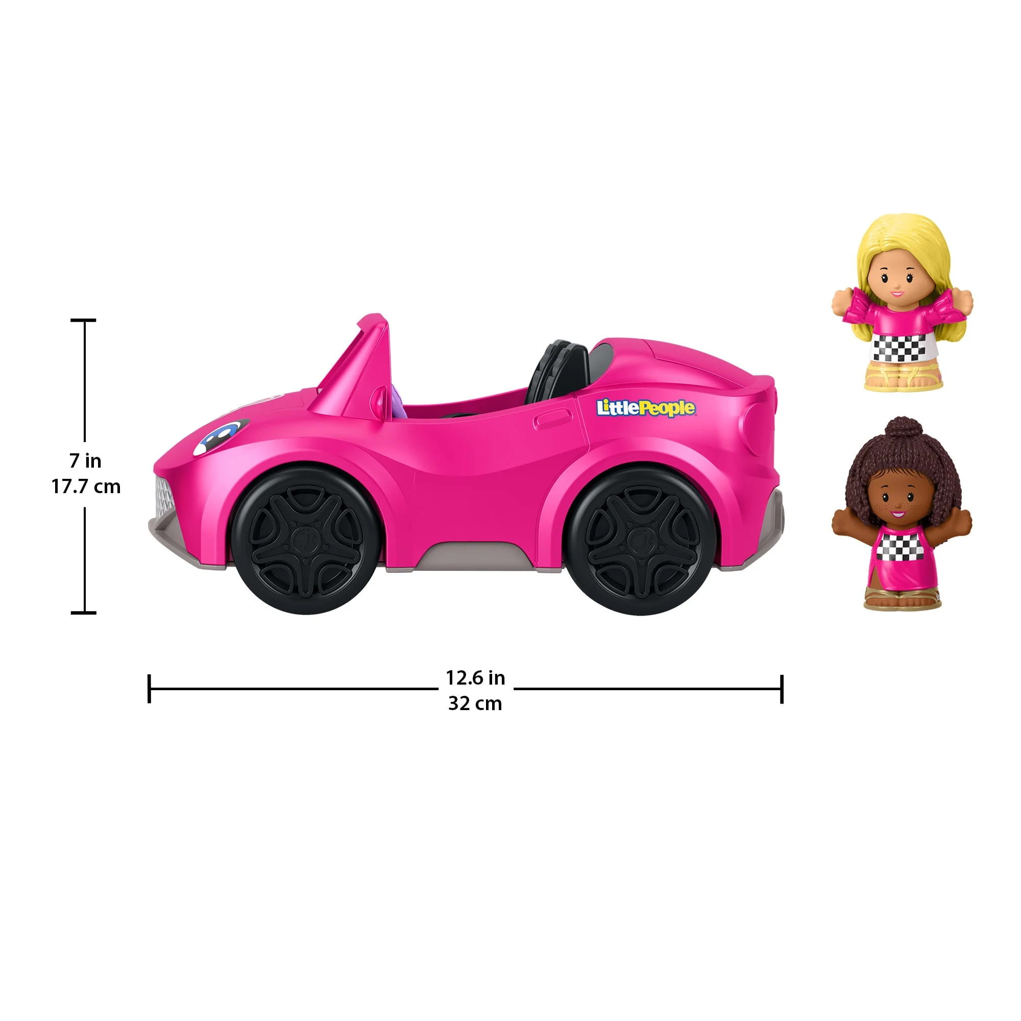 Fisher-Price Little People Barbie Convertible Toy Car With Music Sounds & 2 Figures For Toddlers - Image 5