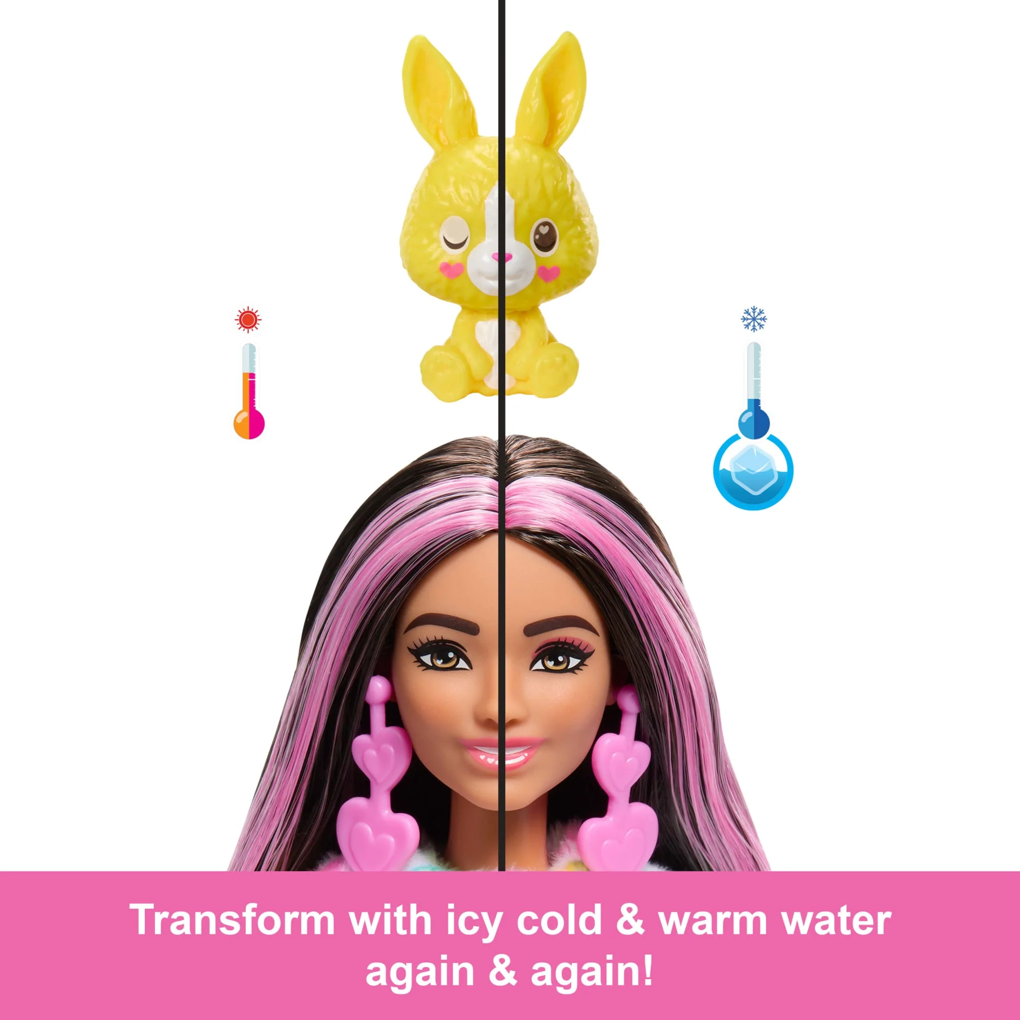 Barbie Cutie Reveal Bunny Doll & Accessories, Color Dream Series With 10 Surprises - Image 4