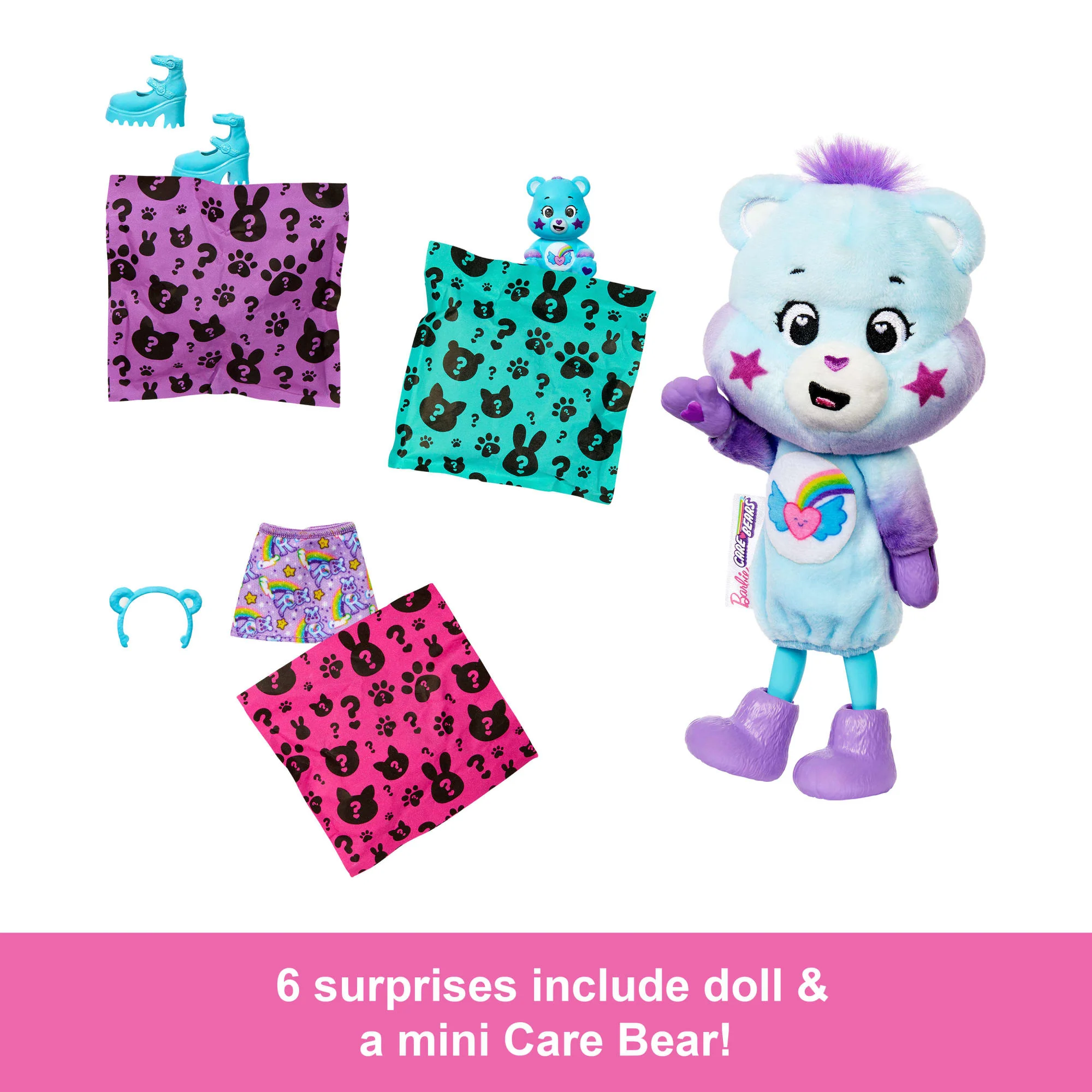 Barbie Cutie Reveal Care Bears Chelsea Small Dolls & Accessories, Series 2 - Image 3